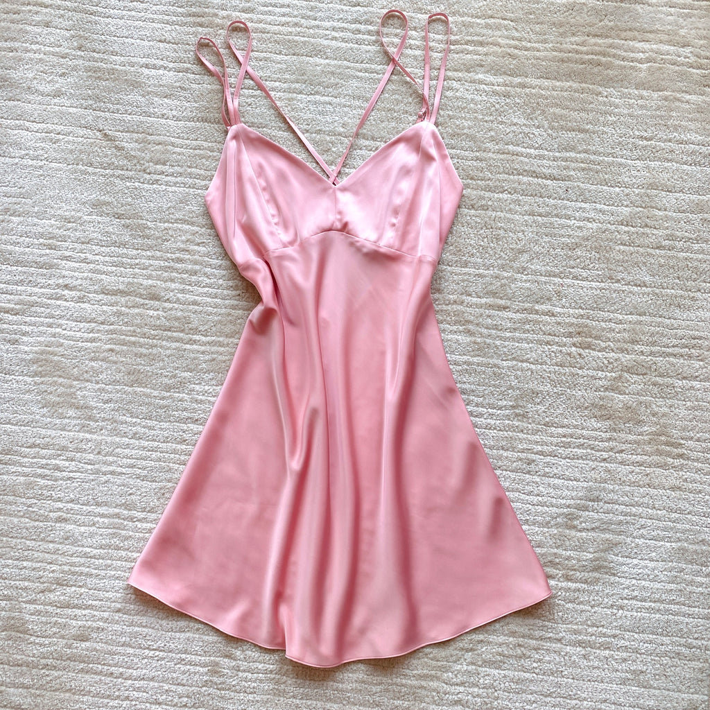Silky Satin Backless Slip Dress – Open Back Cami Nightgown | CUP2