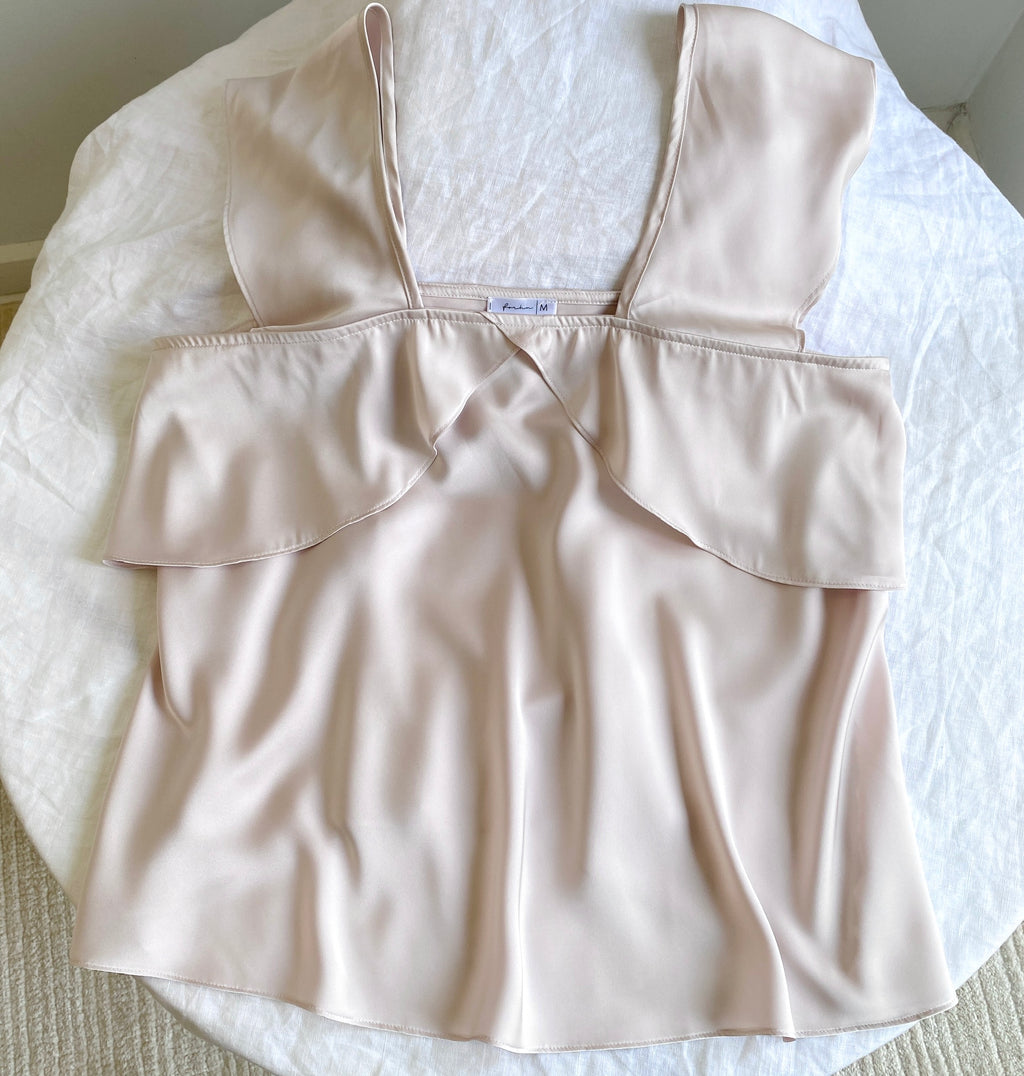 Silky Satin Pajama Set, Wide Strap Cami Shorts, Bridesmaid Gift, Bridal Loungewear KRIS