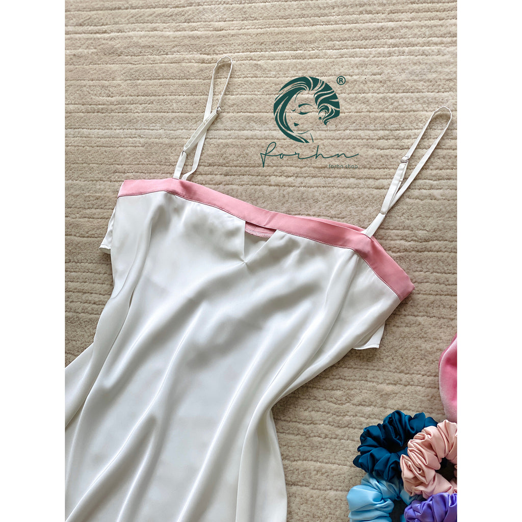 Ruffle Silky Nightdress Bridal Sleepwear, Bridesmaid Gift, JOSSIE Satin Slip Dress