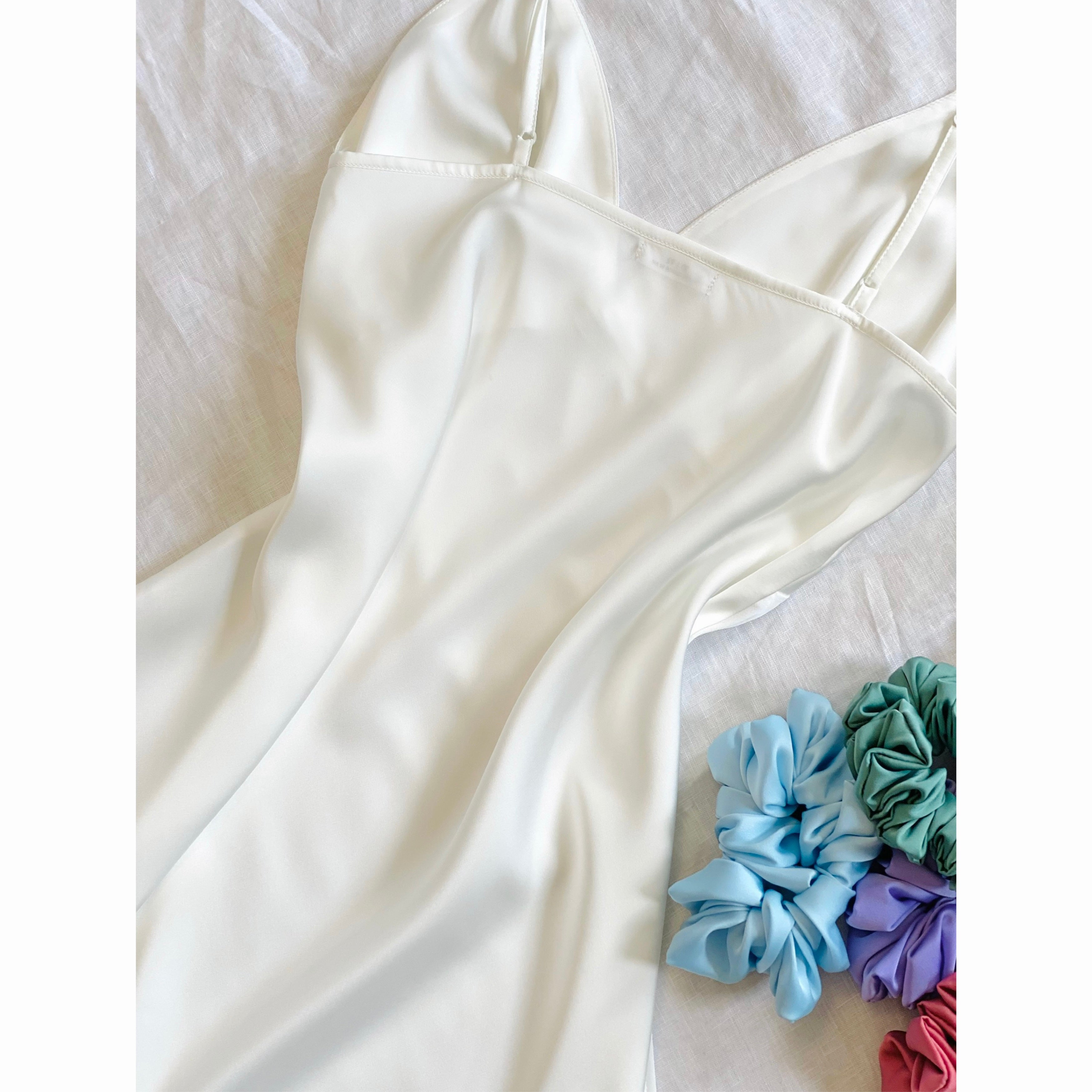 Satin Slip Dress Bridal Nightgown Getting Ready Dress Bridesmaid Gift Kevacup1