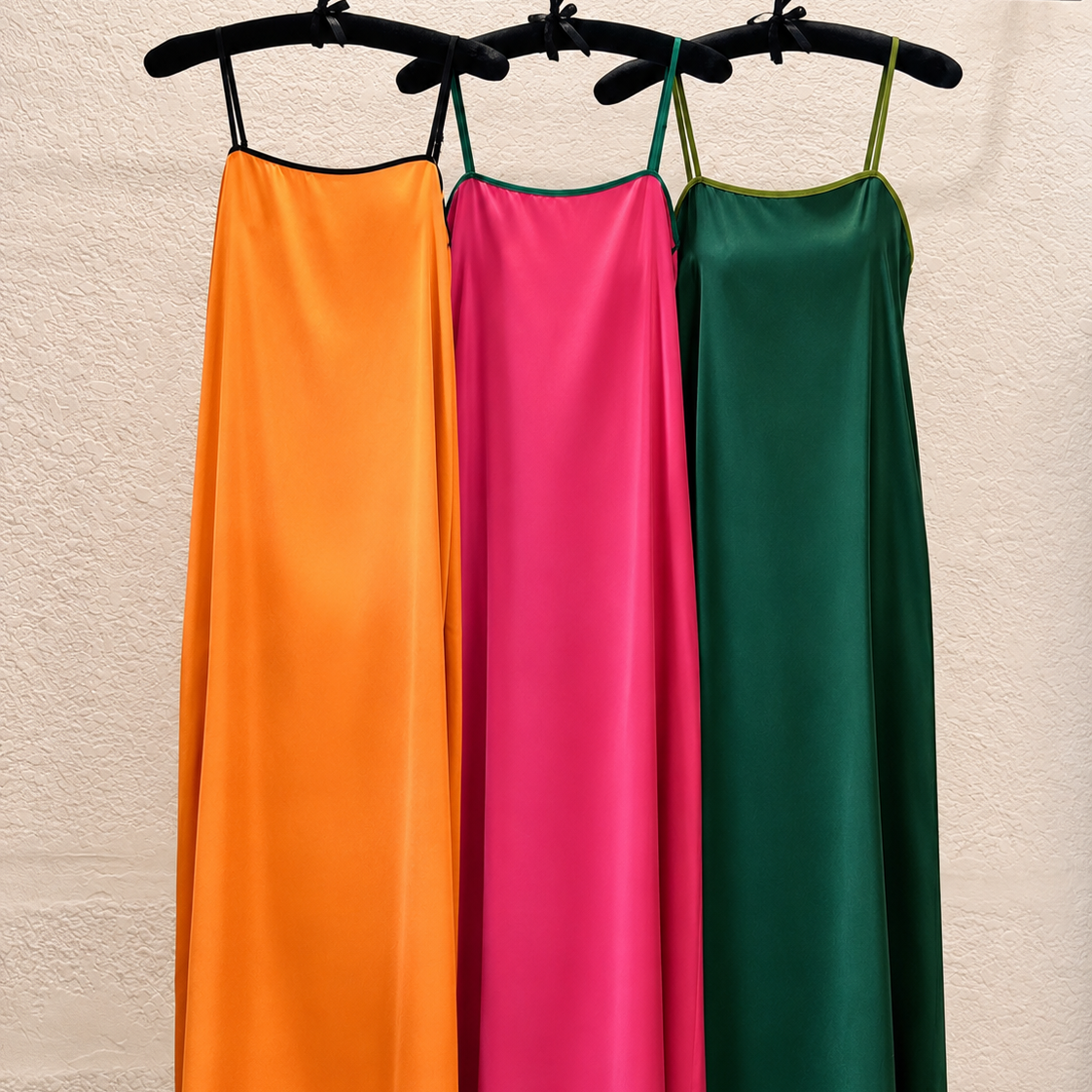 Contrast Trim Satin Maxi Nightgown – Relaxed Fit Sleep Dress, Holiday Gift for Her - TAYTHI Dress