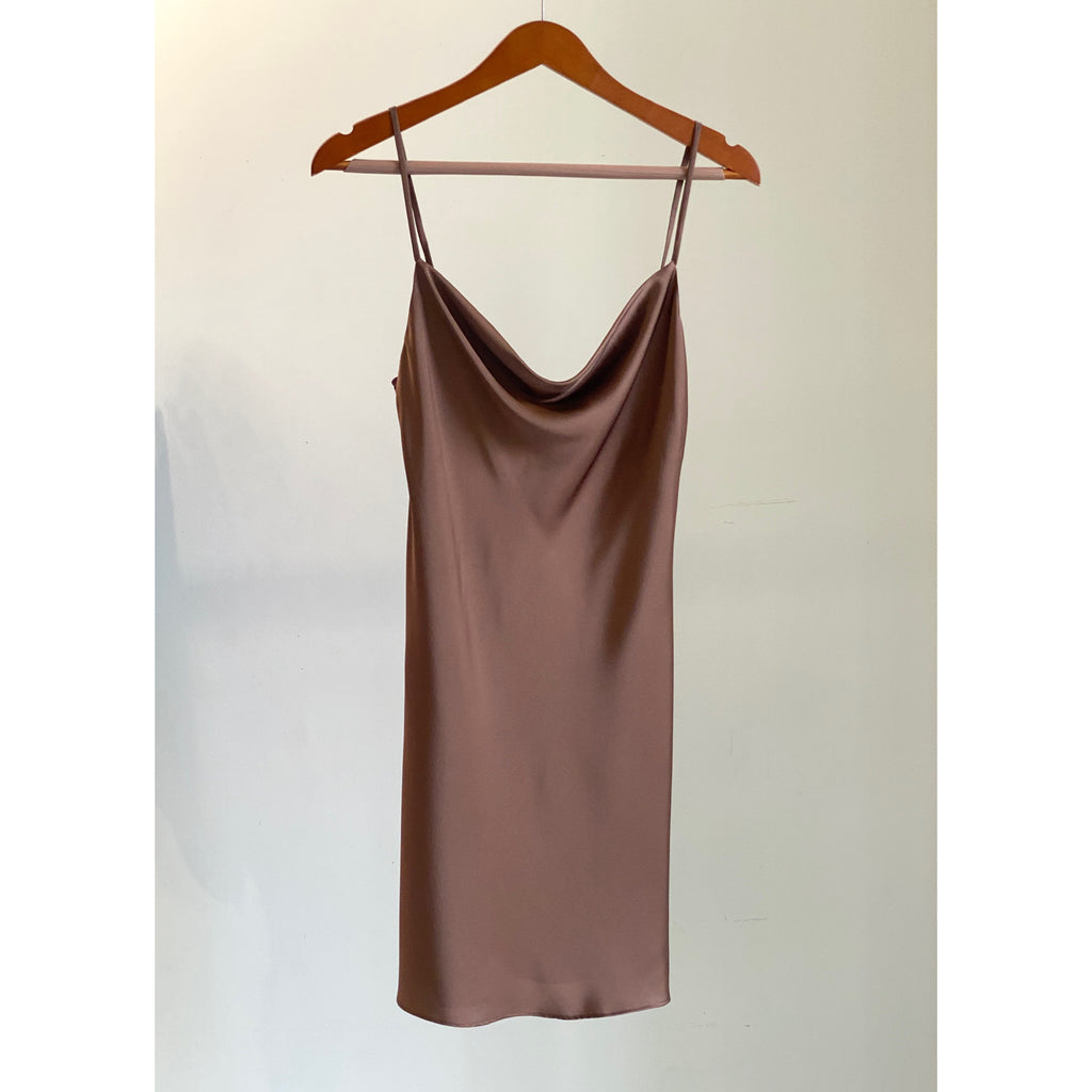 Cowl Neck Slip Dress Silky Sleepwear Cami Nightgown for Women | Mini Mirabel