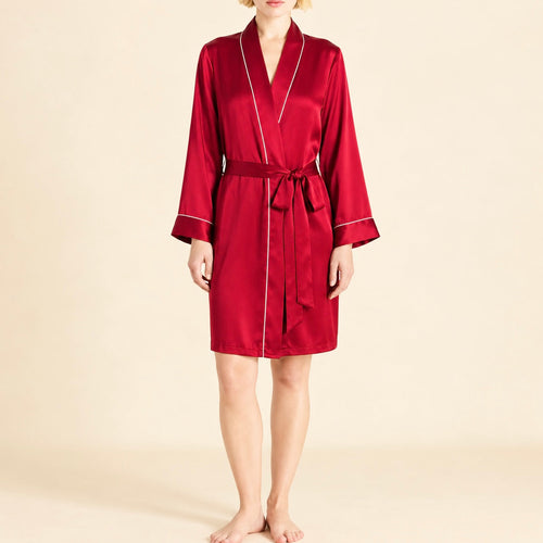 Caila Satin Robe & Slip Dress, Women's Sleepwear, Gift For Her