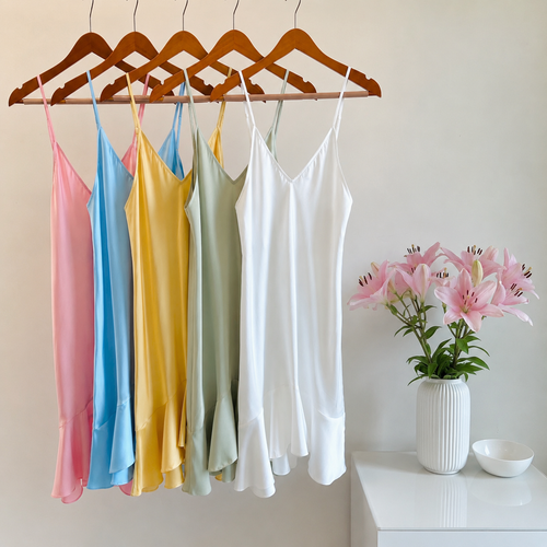 Ami Satin Fishtail Dress, Bridal Nightgown & Elegant Sleepwear