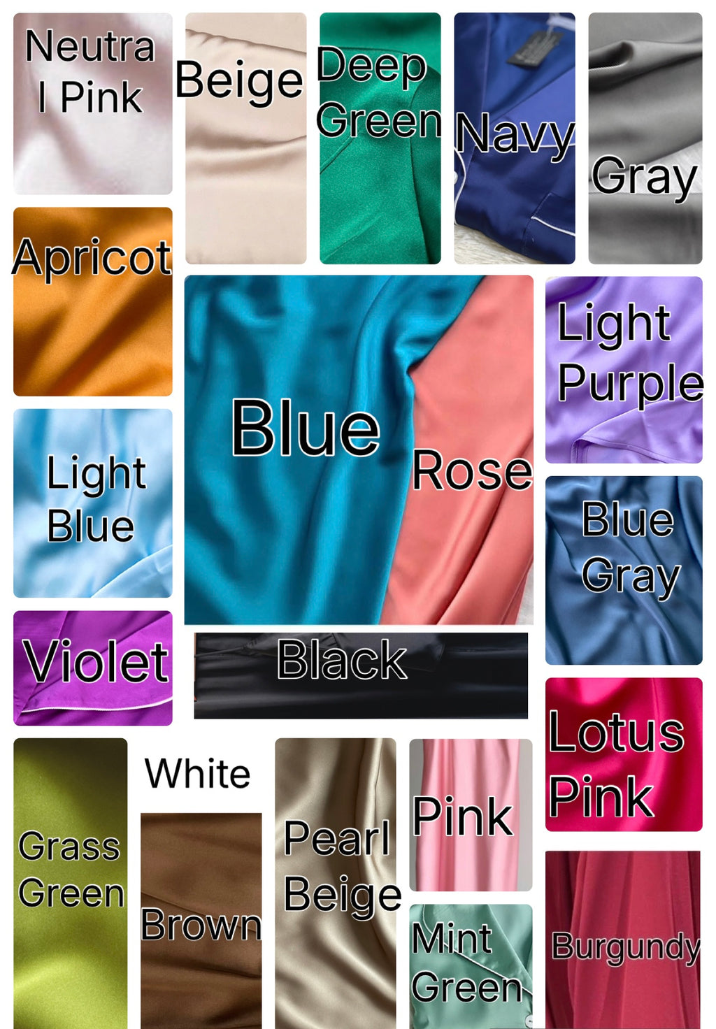 Satin Pajama Set, Long Sleeve Silky Sleepwear, Joly Set
