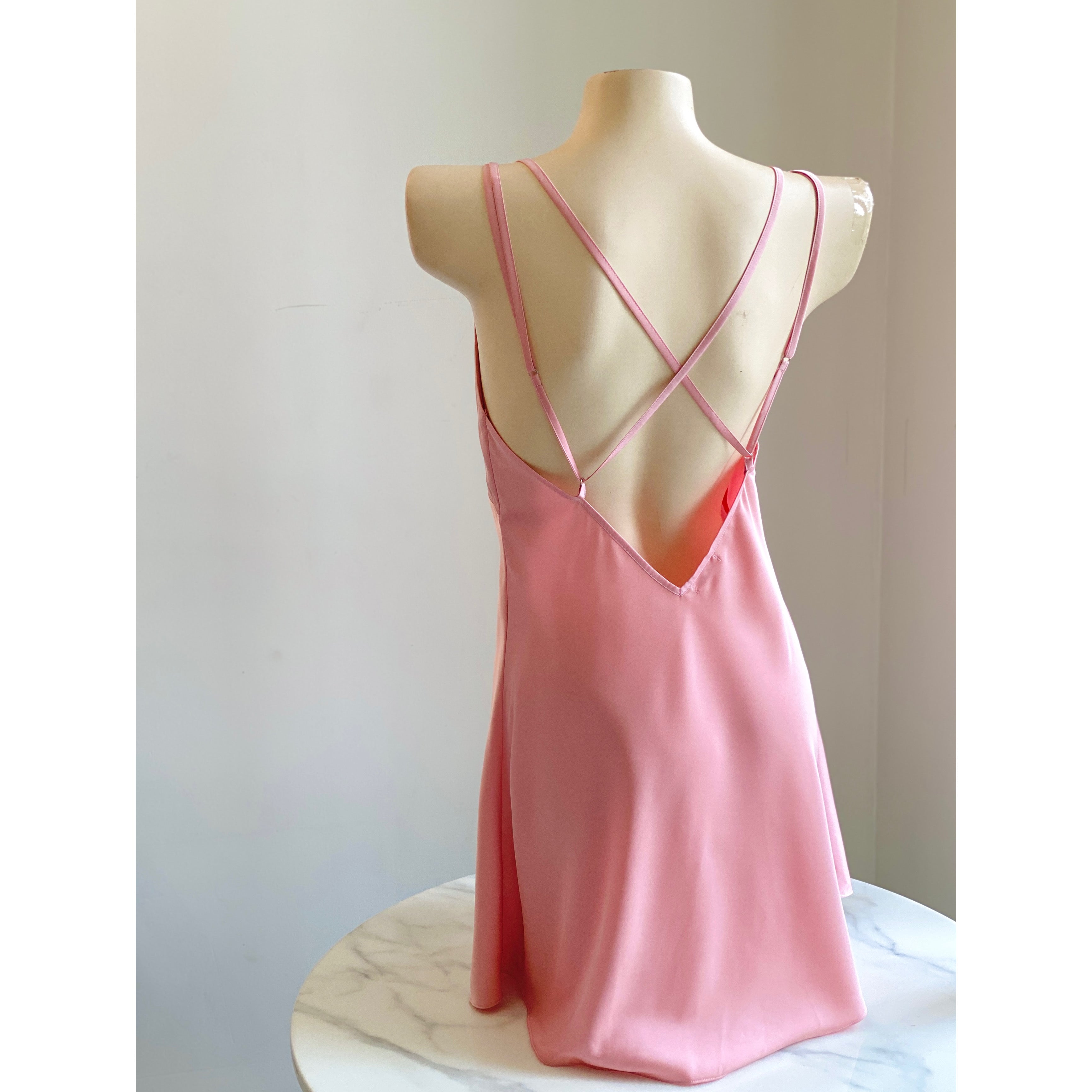 Satin Backless Slip Dress Sexy Sleepwear & Nightwear For Women Kevacup2