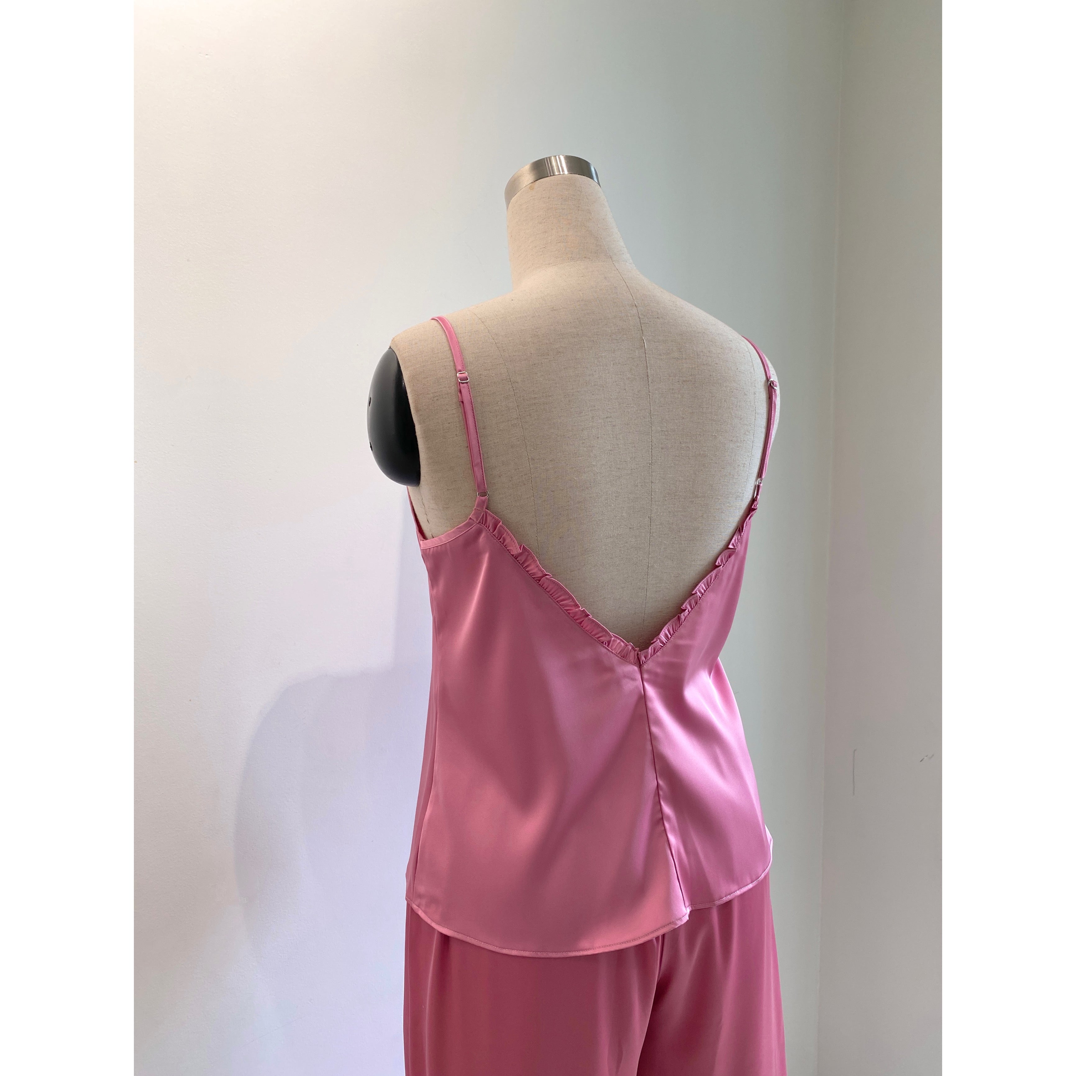 Satin Cami Long Pants Set Women, Bridal Sleepwear, Loungewear Pajama Set MixJulie