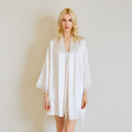 Satin Lace Robe & Slip Dress Set, Bridal Sleepwear, Delphine Set