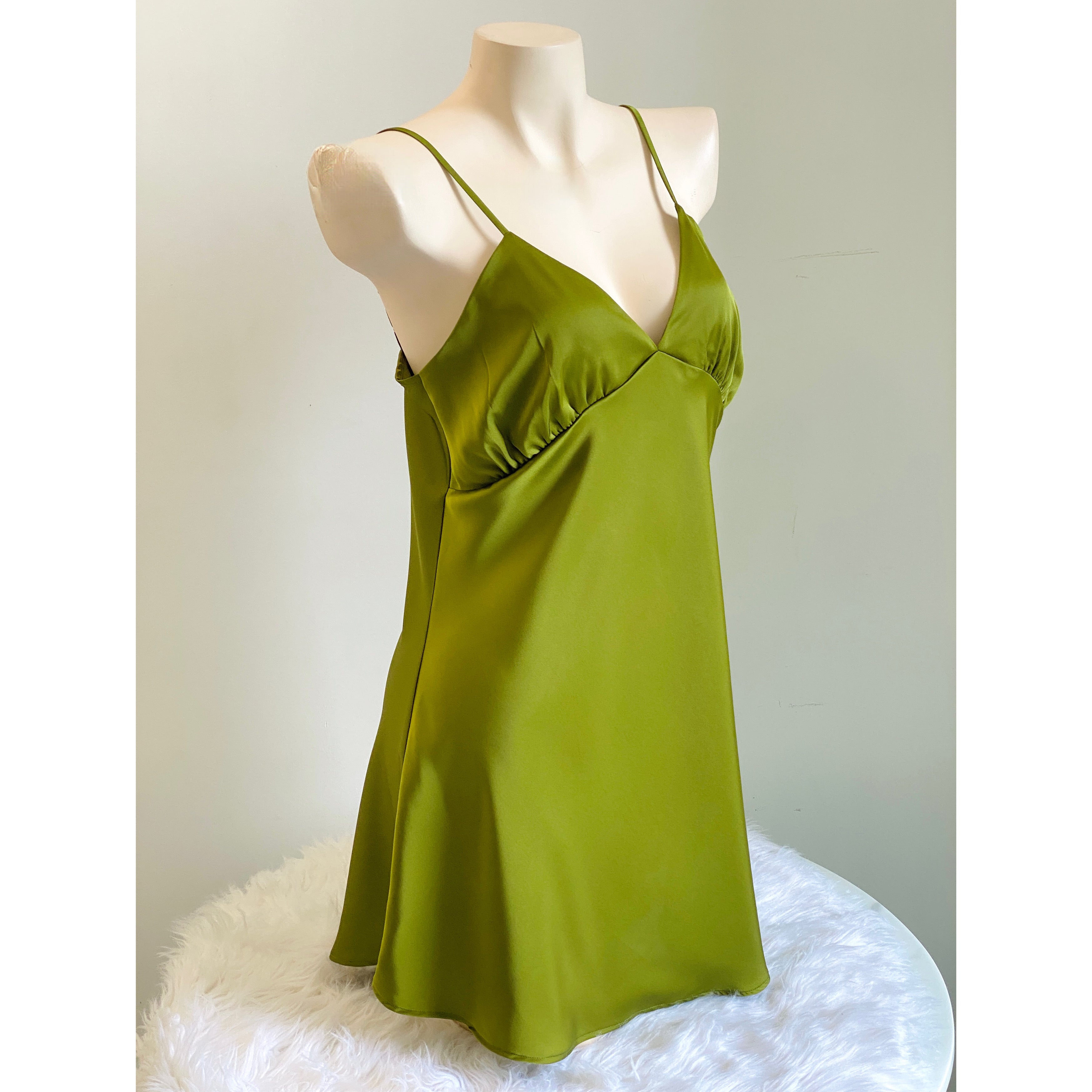 Satin Slip Dress Cami Nightgown Bridesmaid Gift Women's Sleepwear Kevacup1