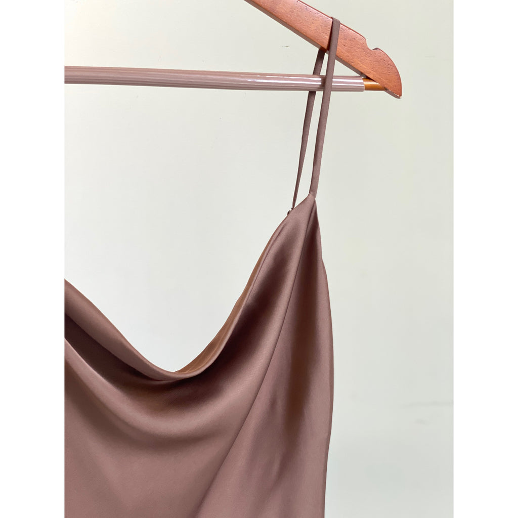 Cowl Neck Slip Dress Silky Sleepwear Cami Nightgown for Women | Mini Mirabel
