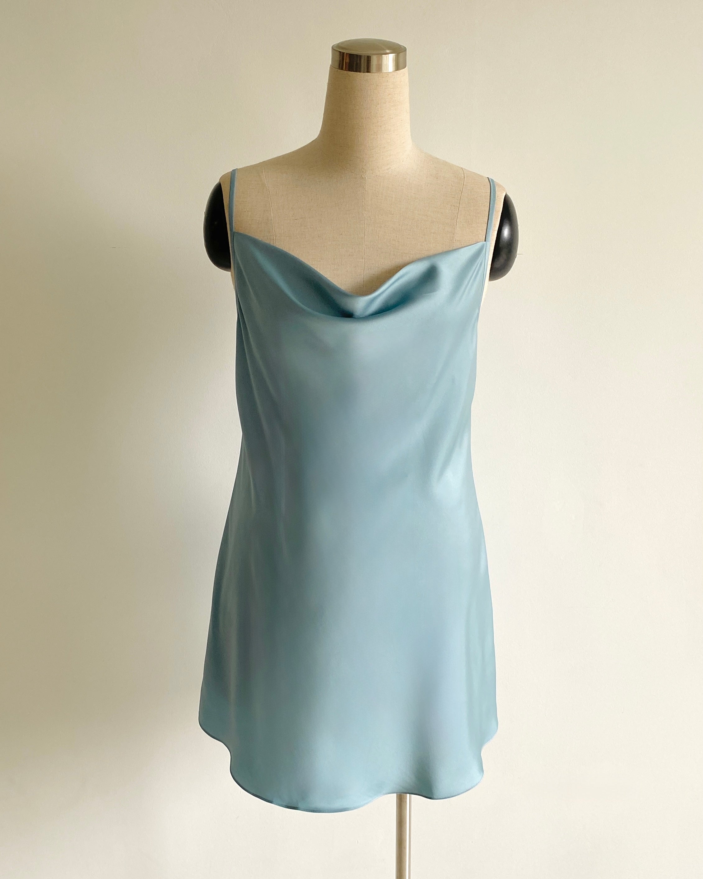 Cowl Neck Slip Dress Silky Sleepwear Cami Nightgown for Women | Mini Mirabel