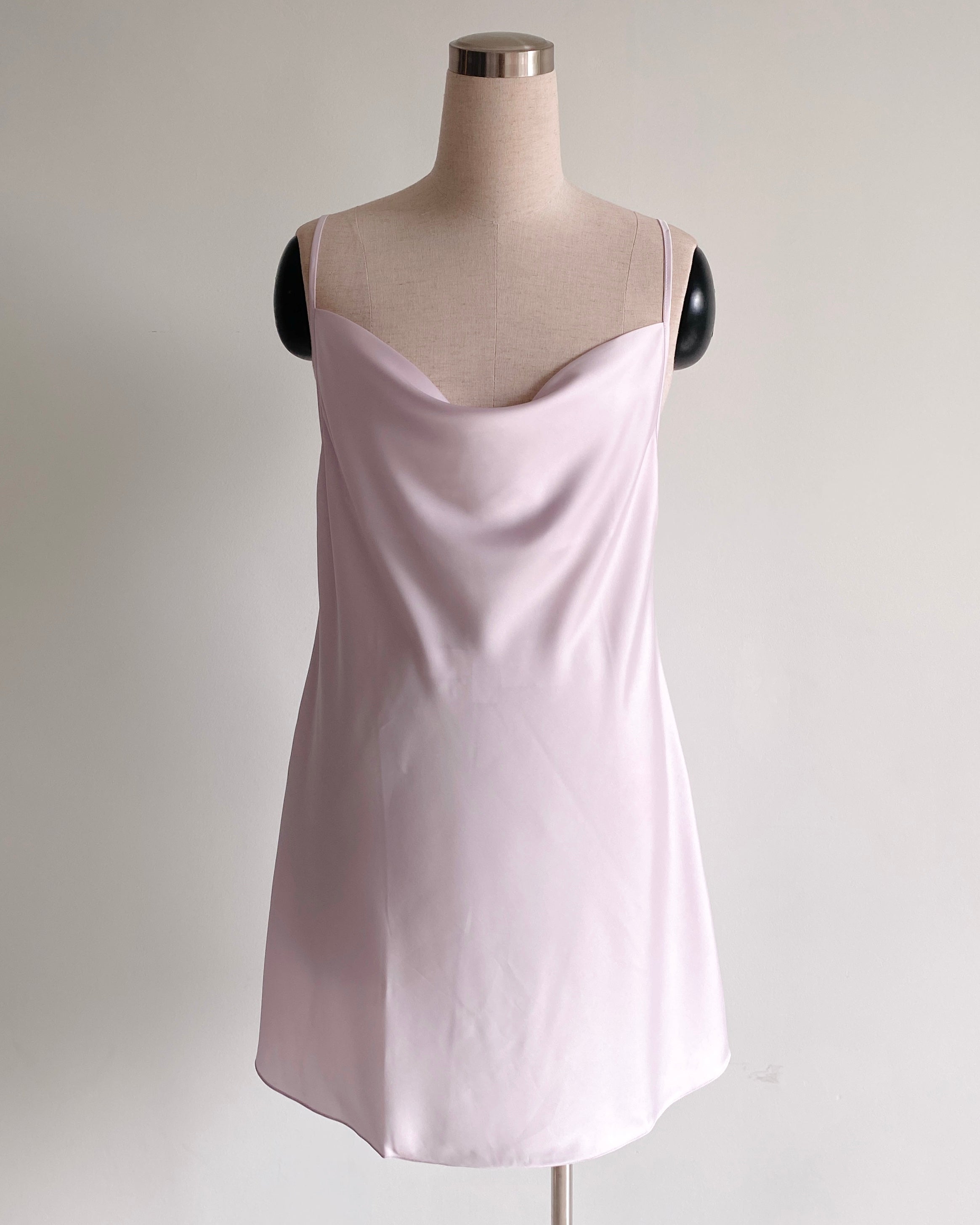 Cowl Neck Slip Dress Silky Sleepwear Cami Nightgown for Women | Mini Mirabel