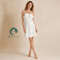 JOSSIE Satin Slip Dress, Ruffle Silky Nightdress Bridal Sleepwear, Bridesmaid Gift
