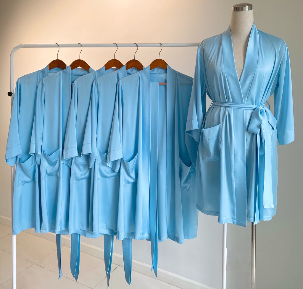Silky Robe Getting Ready Dress Bridal Party Loungewear Satin Kimono