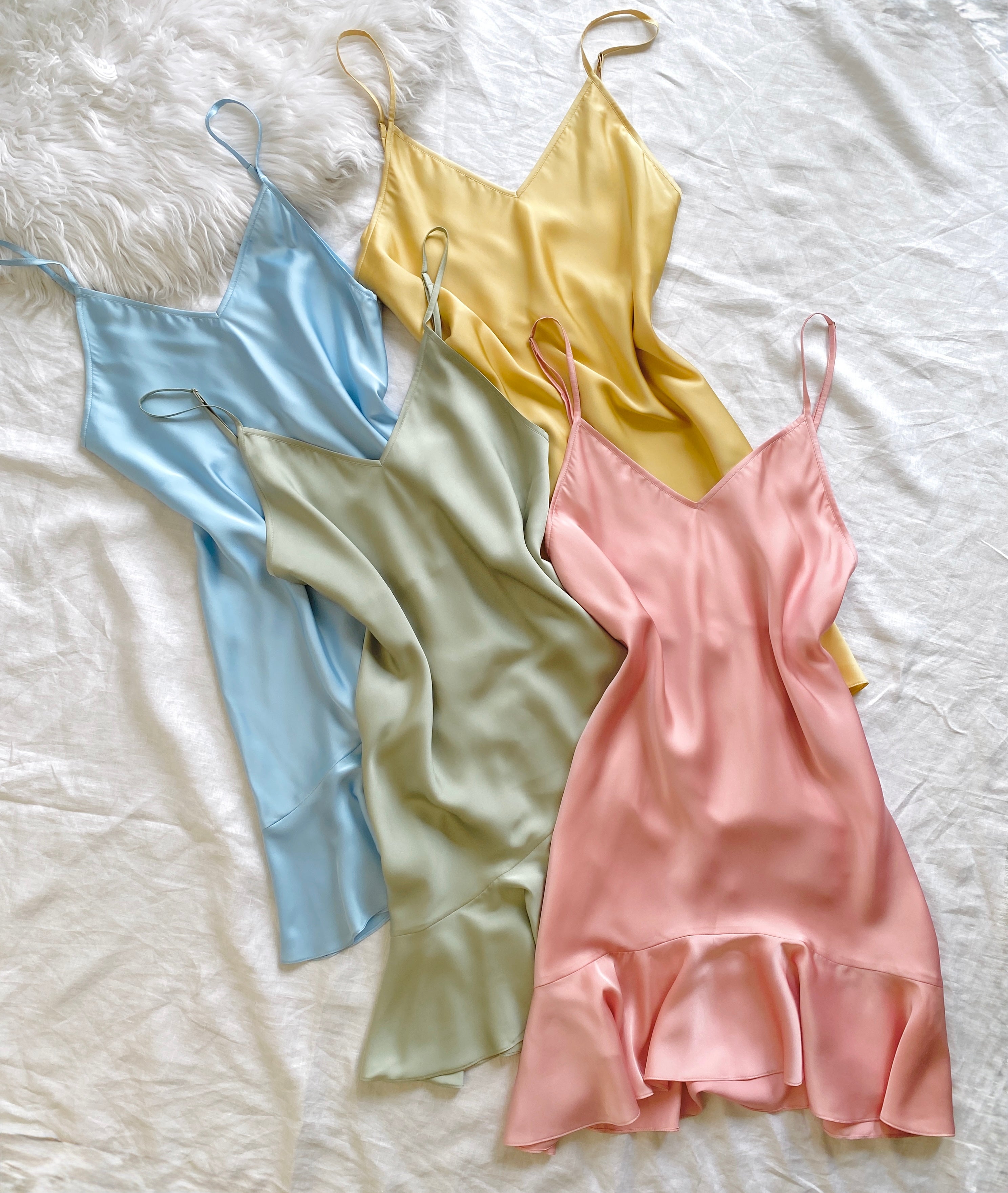 Ami Satin Fishtail Dress, Bridal Nightgown & Elegant Sleepwear