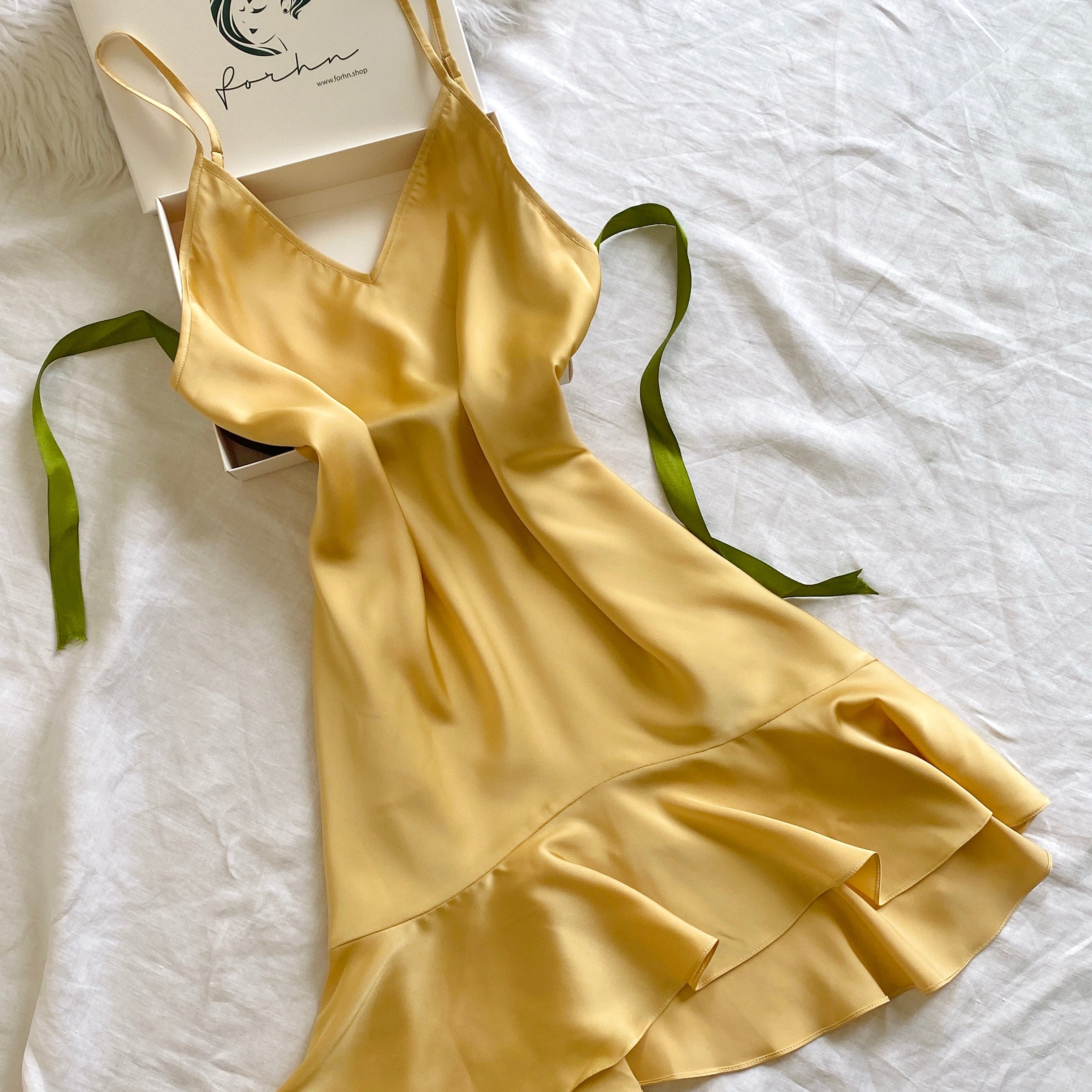 Ami Satin Fishtail Dress, Bridal Nightgown & Elegant Sleepwear
