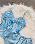 Satin Camisole Set: White, Olive-Green, Hot-pink, Apricot/Burnt-Orange Summer Pajamas SANA