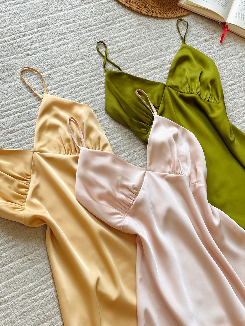 Satin Slip Dress Women's Sleepwear Bia Cut Cami Nightgown Romantic Gift For Her CUP1