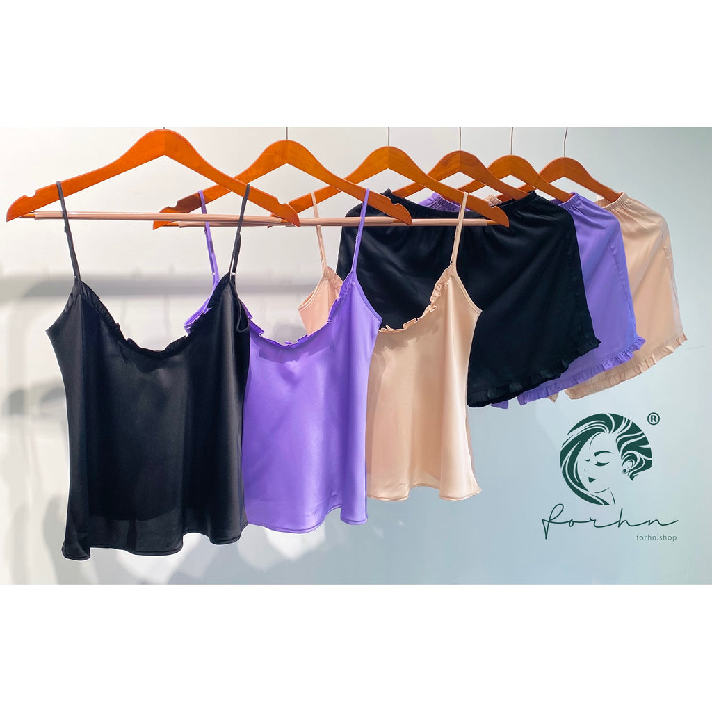 Satin Cami and Shorts: Bridal Party Pajamas, Bride & Bachelorette Gift JULIE