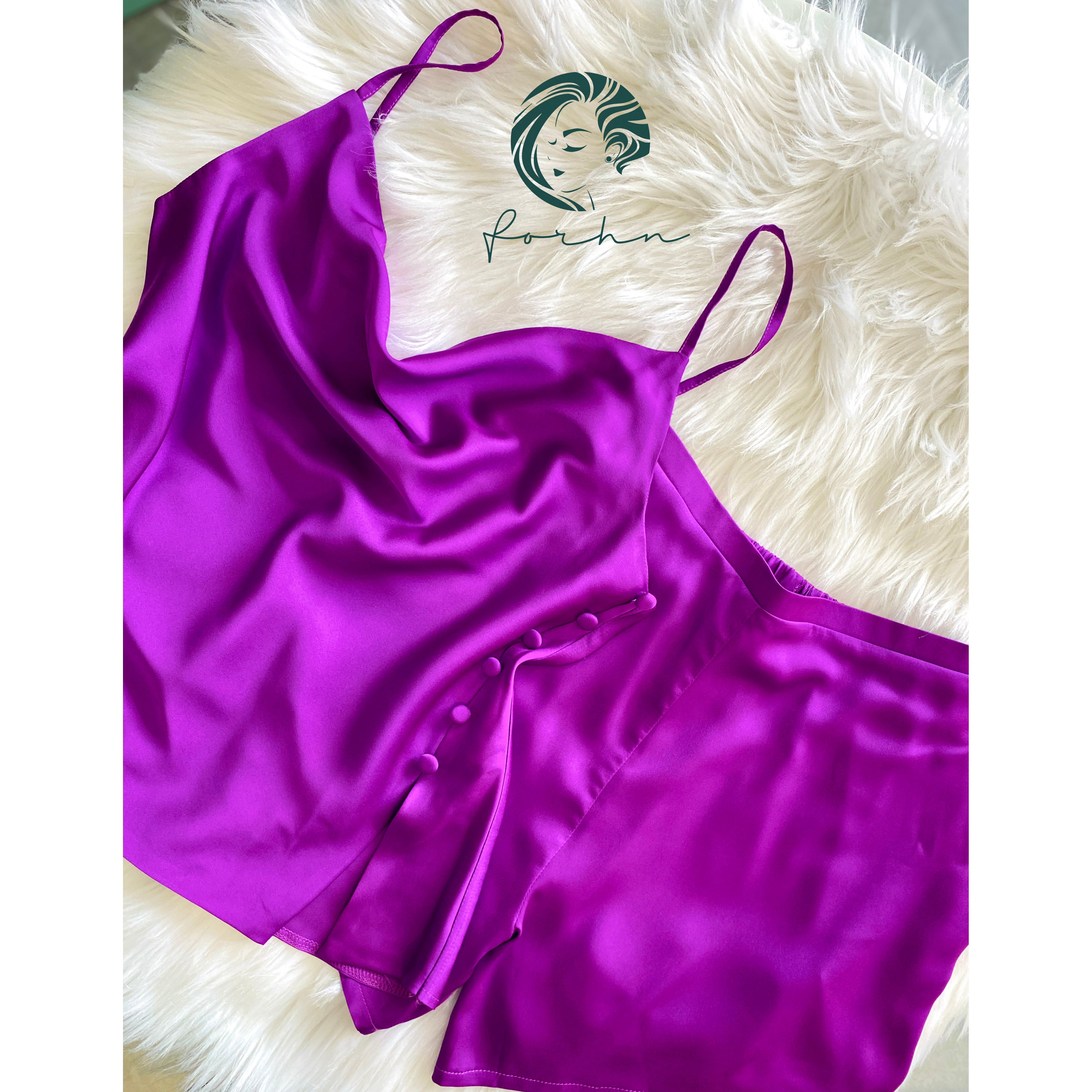 Alva Cowl Neck Camisole Pajama Set