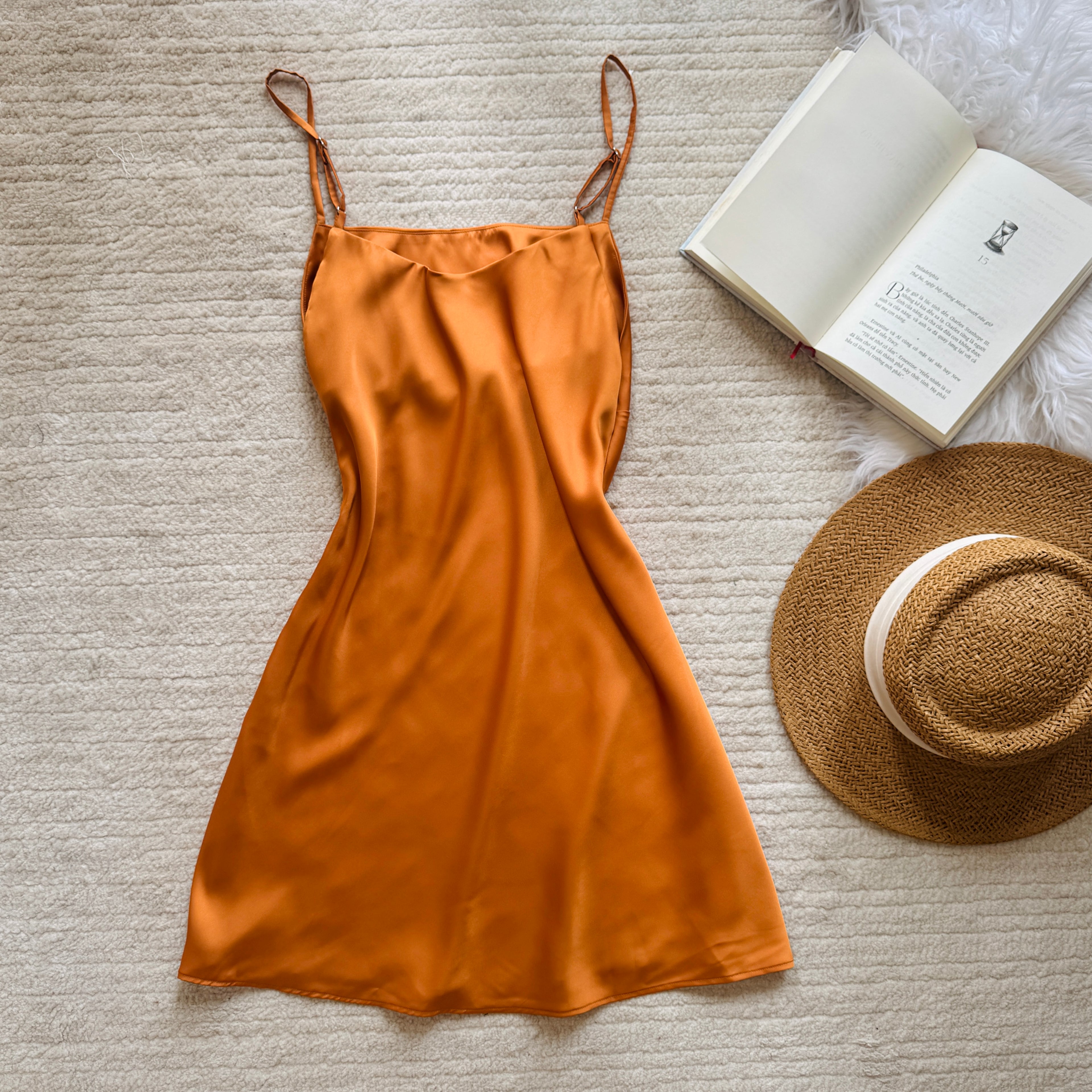 Night Date Outfit Silky Mini Dress Cami Nightgown Gift For Her LILA