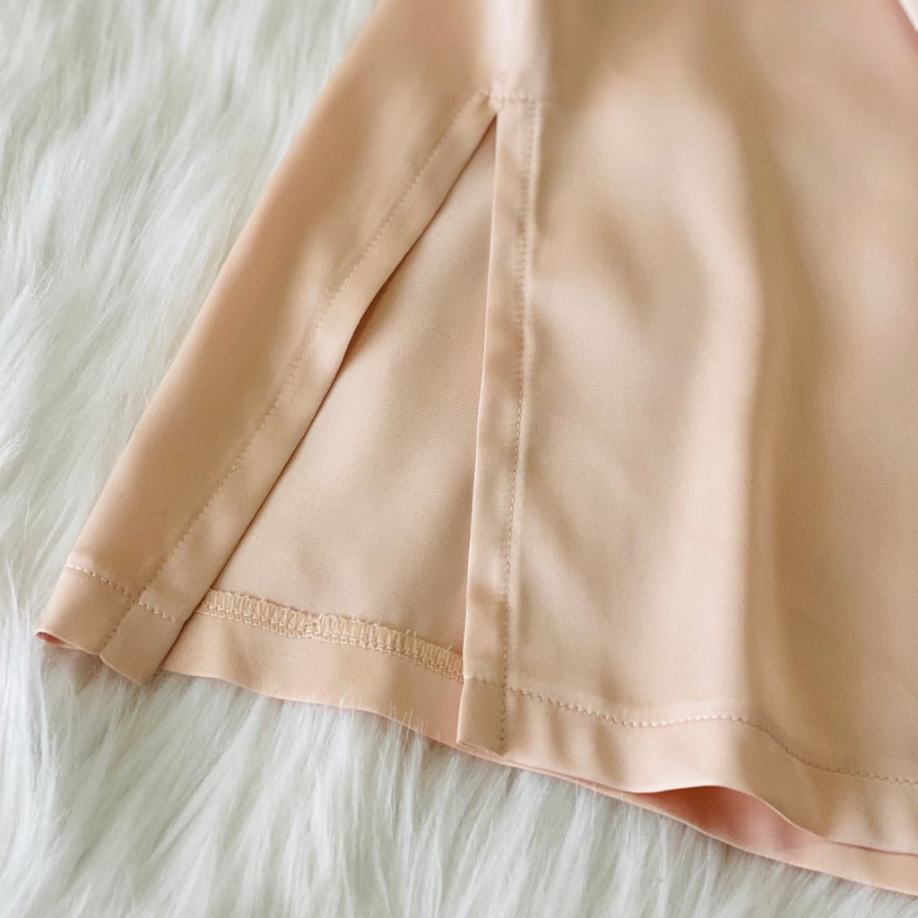 Lizzy Satin Ruffle 3/4 Sleeve Feminine Satin Nightgown Gift For Her