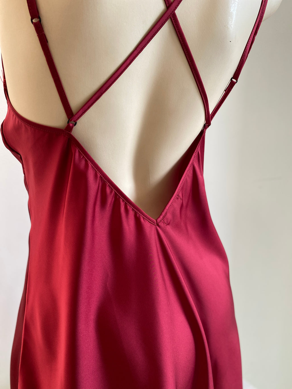 Silky Satin Backless Slip Dress – Open Back Cami Nightgown | CUP2