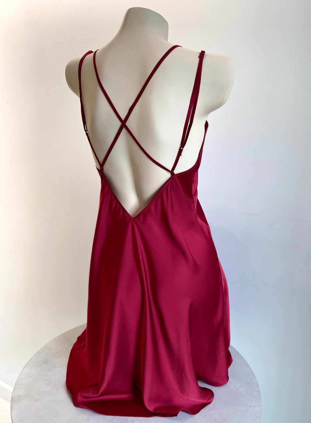 Silky Satin Backless Slip Dress – Open Back Cami Nightgown | CUP2