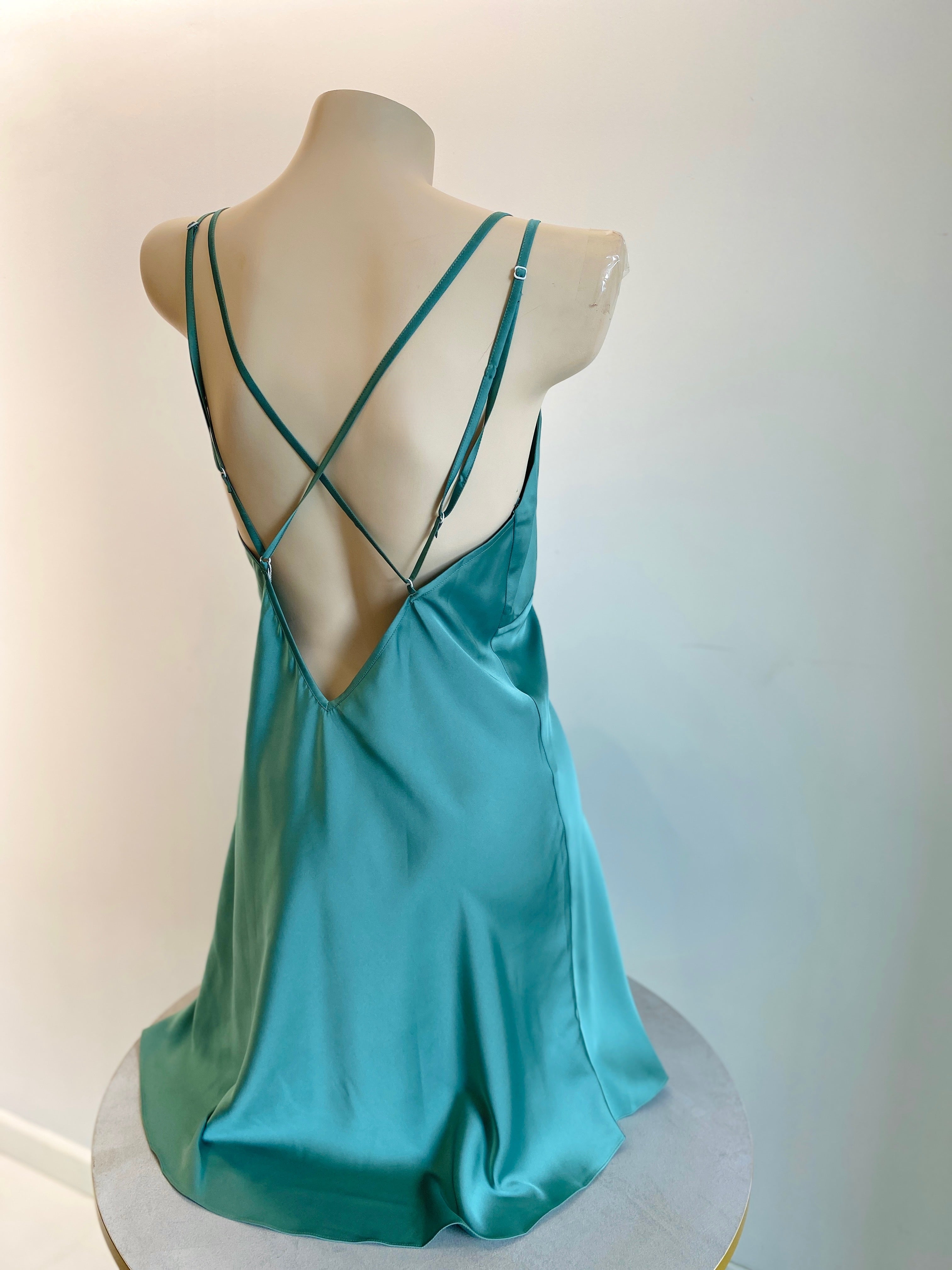 Silky Satin Backless Slip Dress – Open Back Cami Nightgown | CUP2