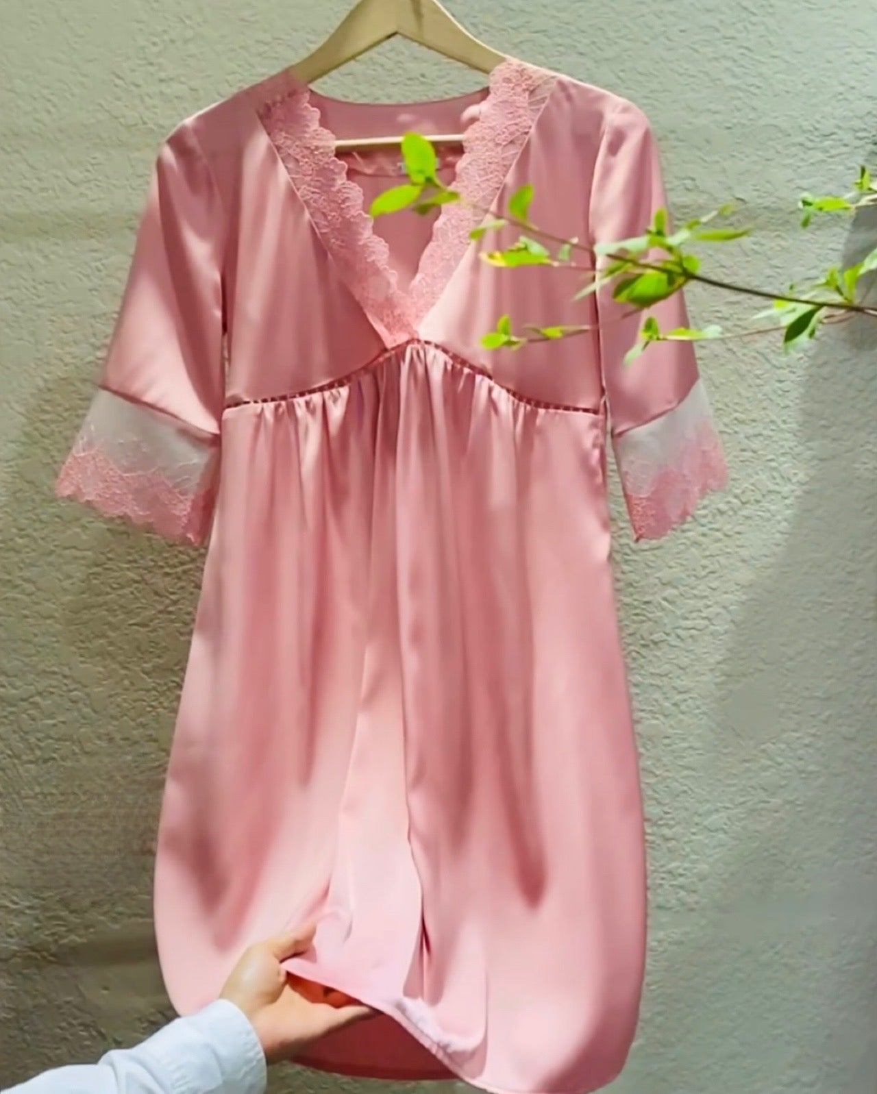 Mila Satin Lace Slip Dress, Women’s Slip Dress, Romantic Nightdress