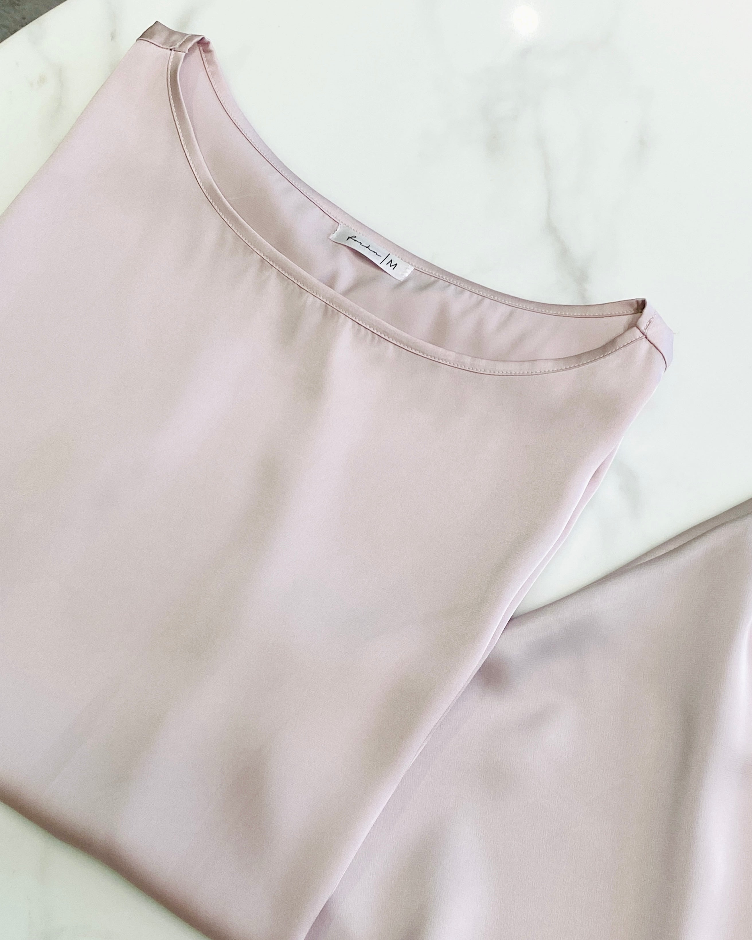 Ara SSet, Satin Pajama Set, Short Sleeve Silky Sleepwear, Elegant Loungewear