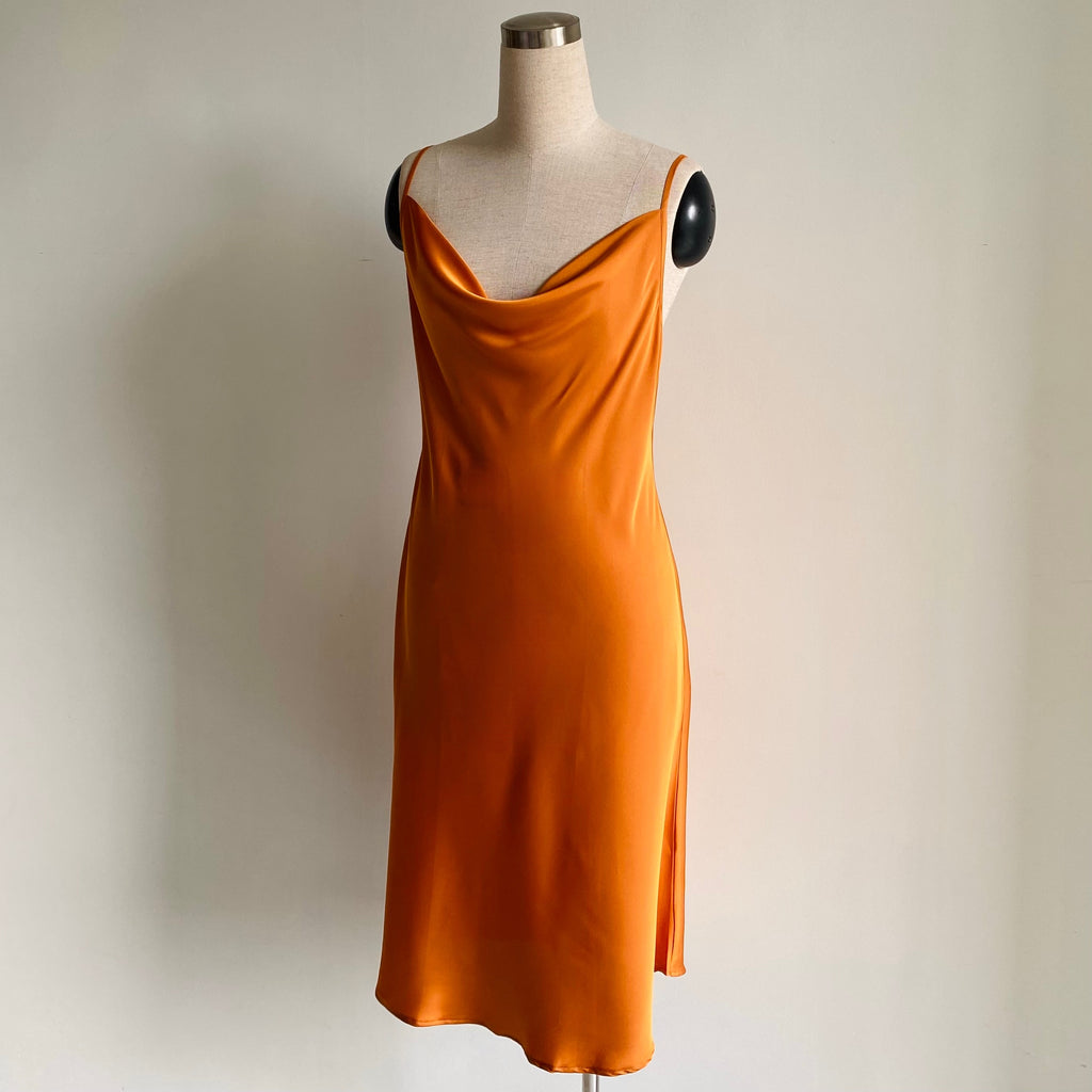 Cowl Neck Satin Slip Dress, Date Night Outfit, Bridesmaid & Bride Gift