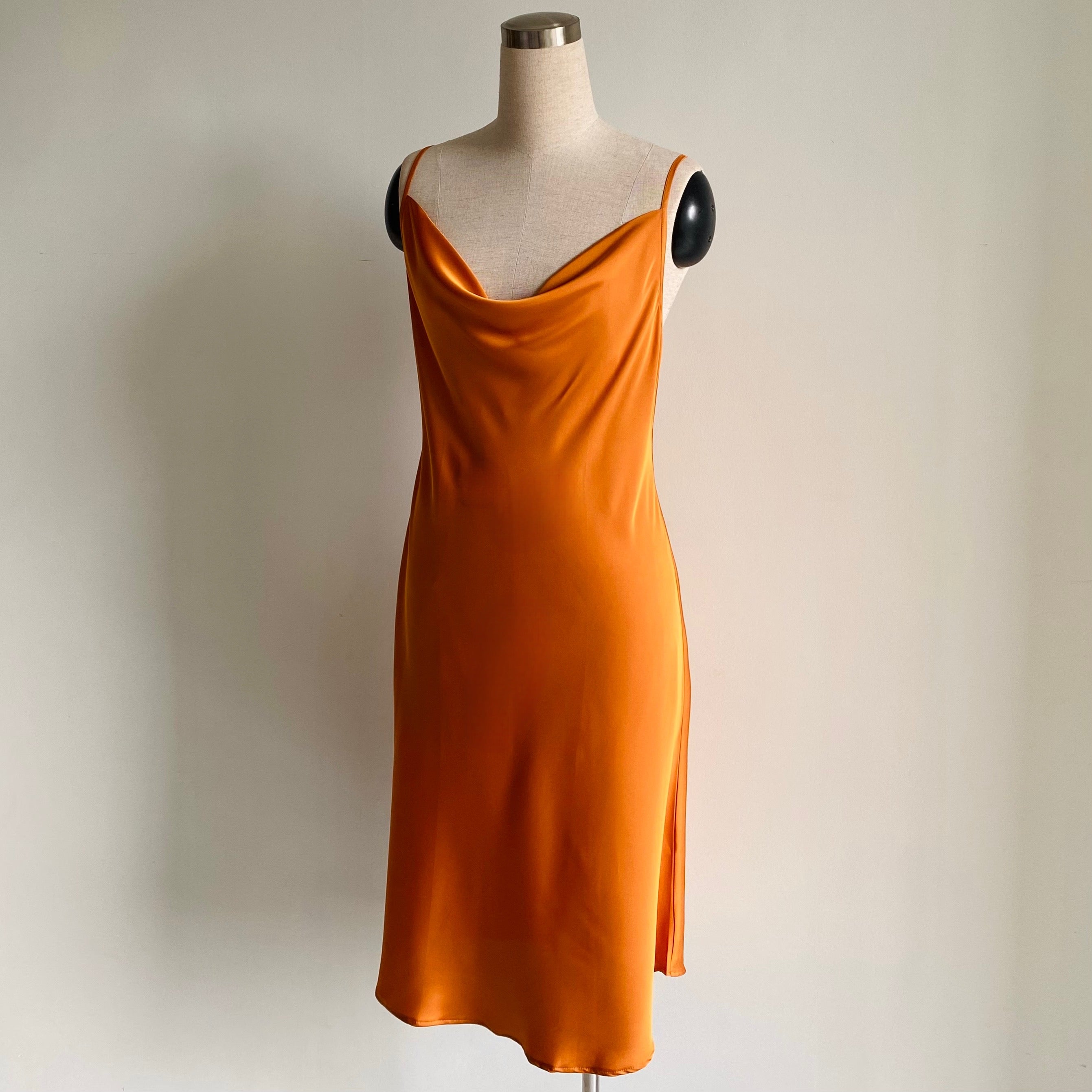 DRDO2 Cowl Neck Silky Dress, Bridesmaid Dress