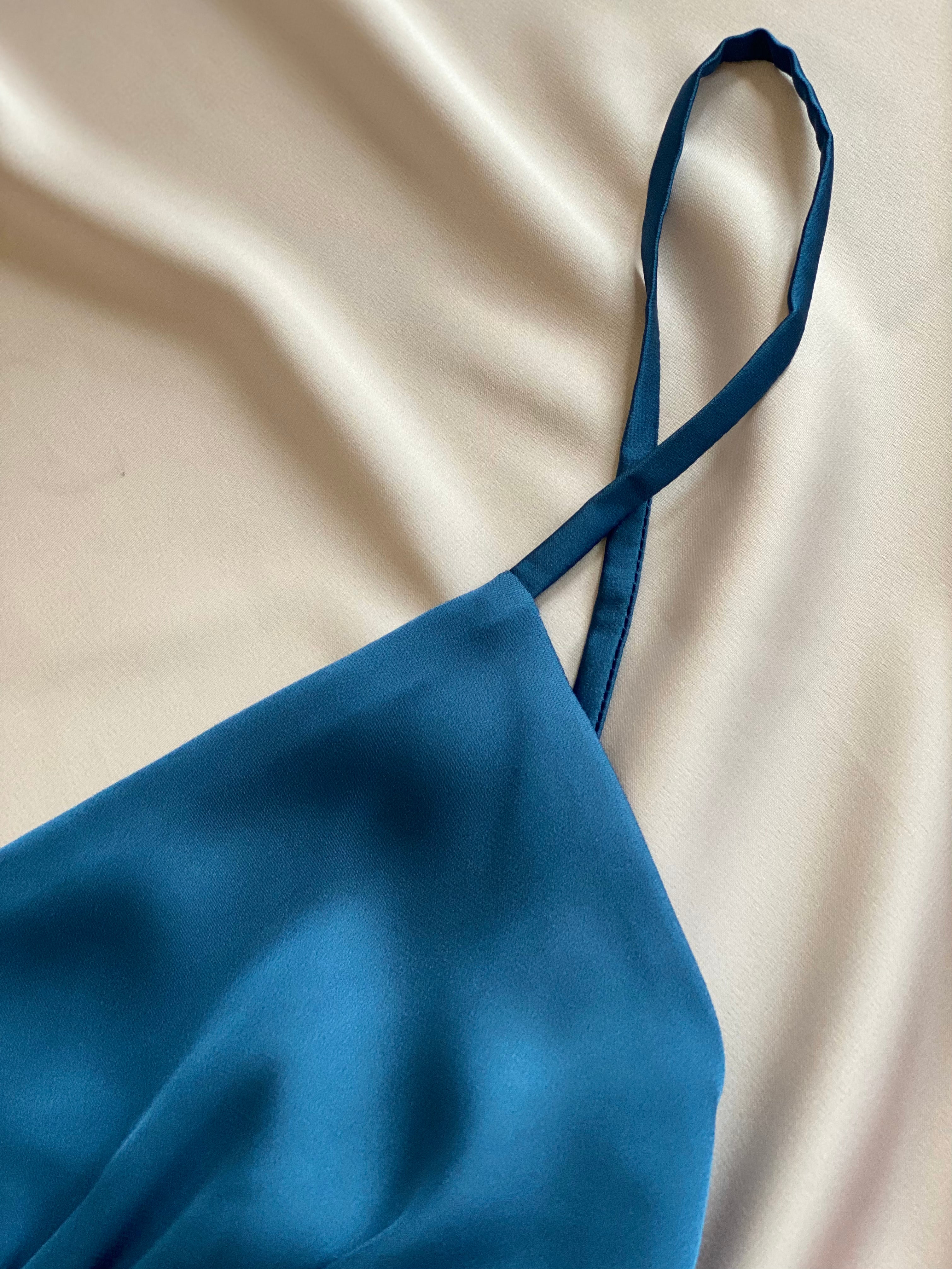 Purple Satin Slip Dress Women's Sleepwear Cami Nightgown Kevacup1