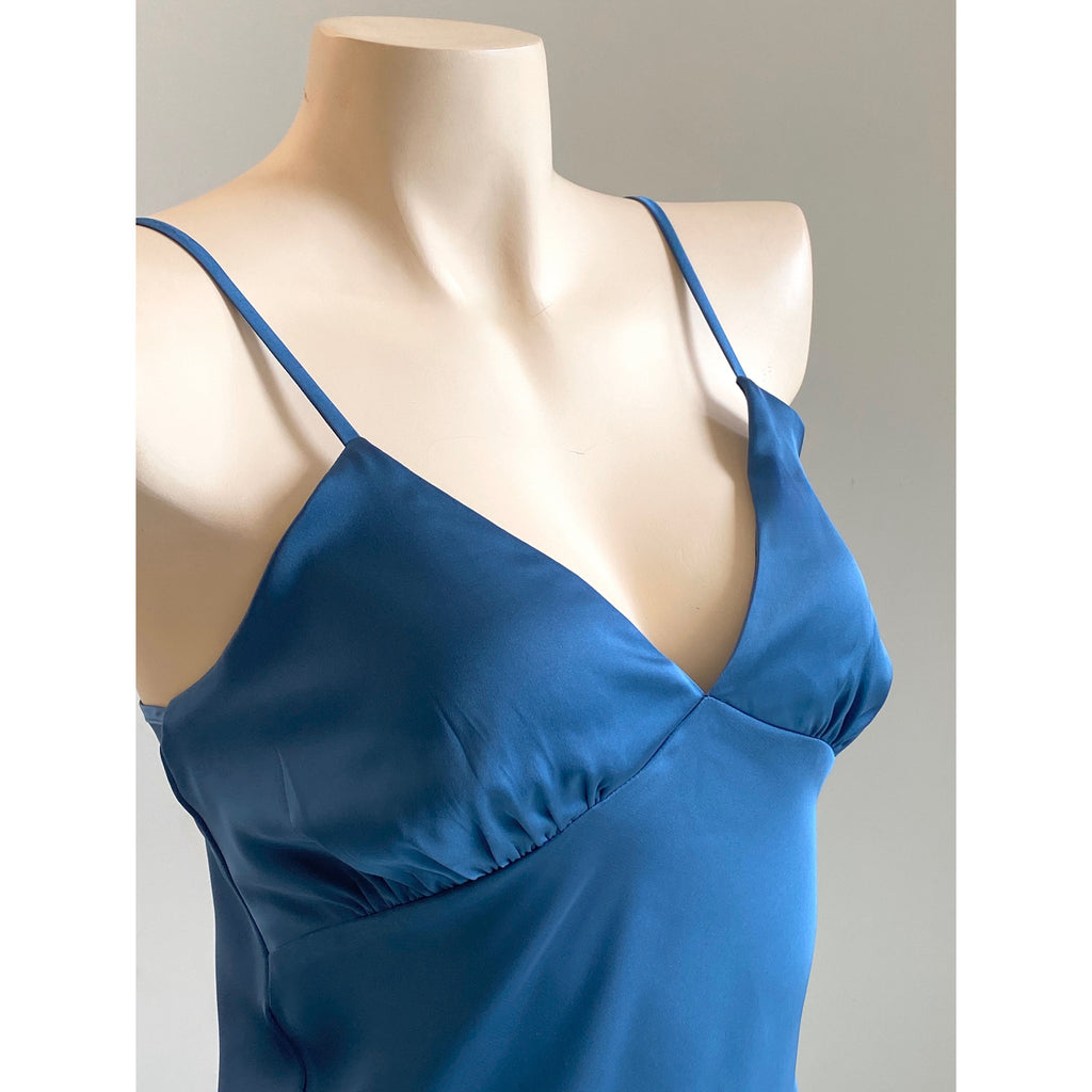 Purple Satin Slip Dress Women's Sleepwear Cami Nightgown Kevacup1