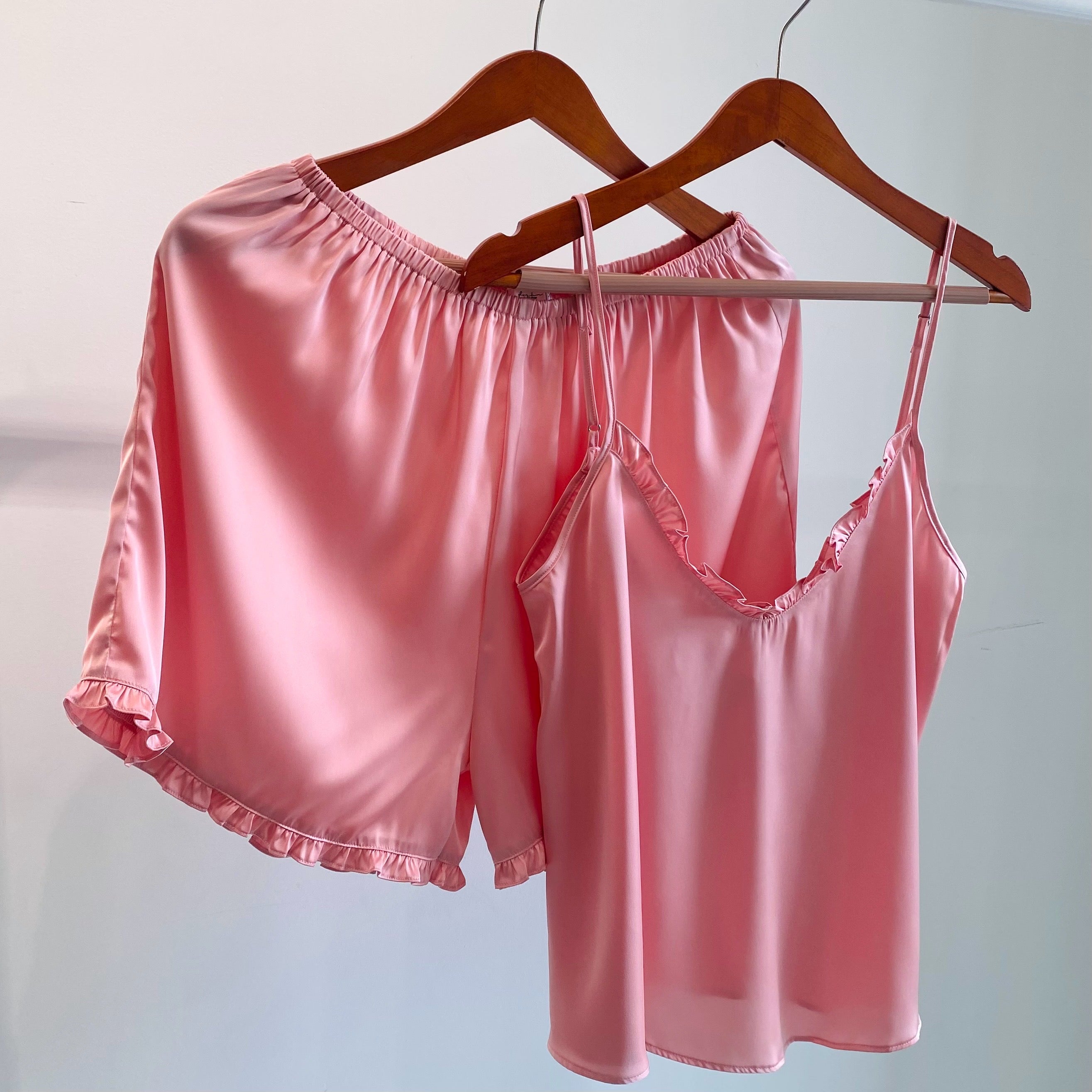 Satin Cami and Shorts: Bridal Party Pajamas, Bride & Bachelorette Gift JULIE