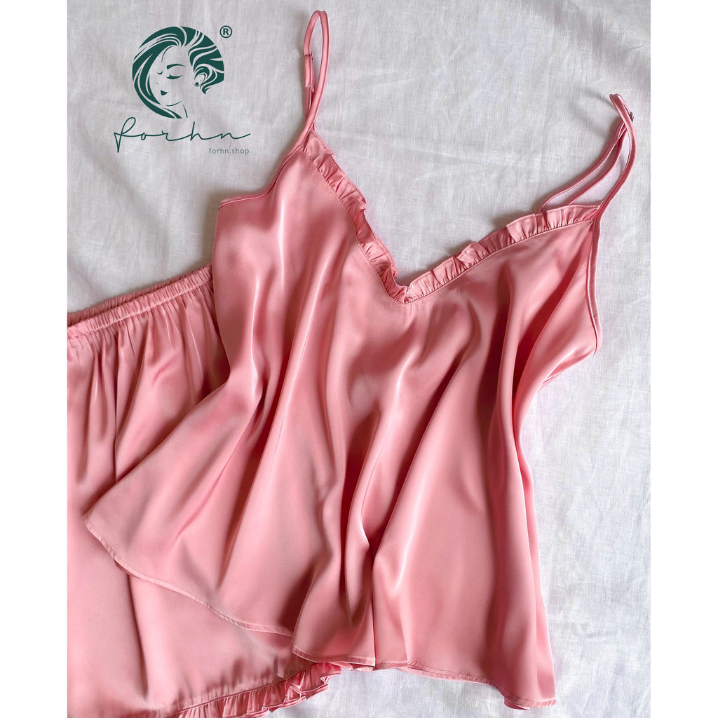 Satin Cami and Shorts: Bridal Party Pajamas, Bride & Bachelorette Gift JULIE