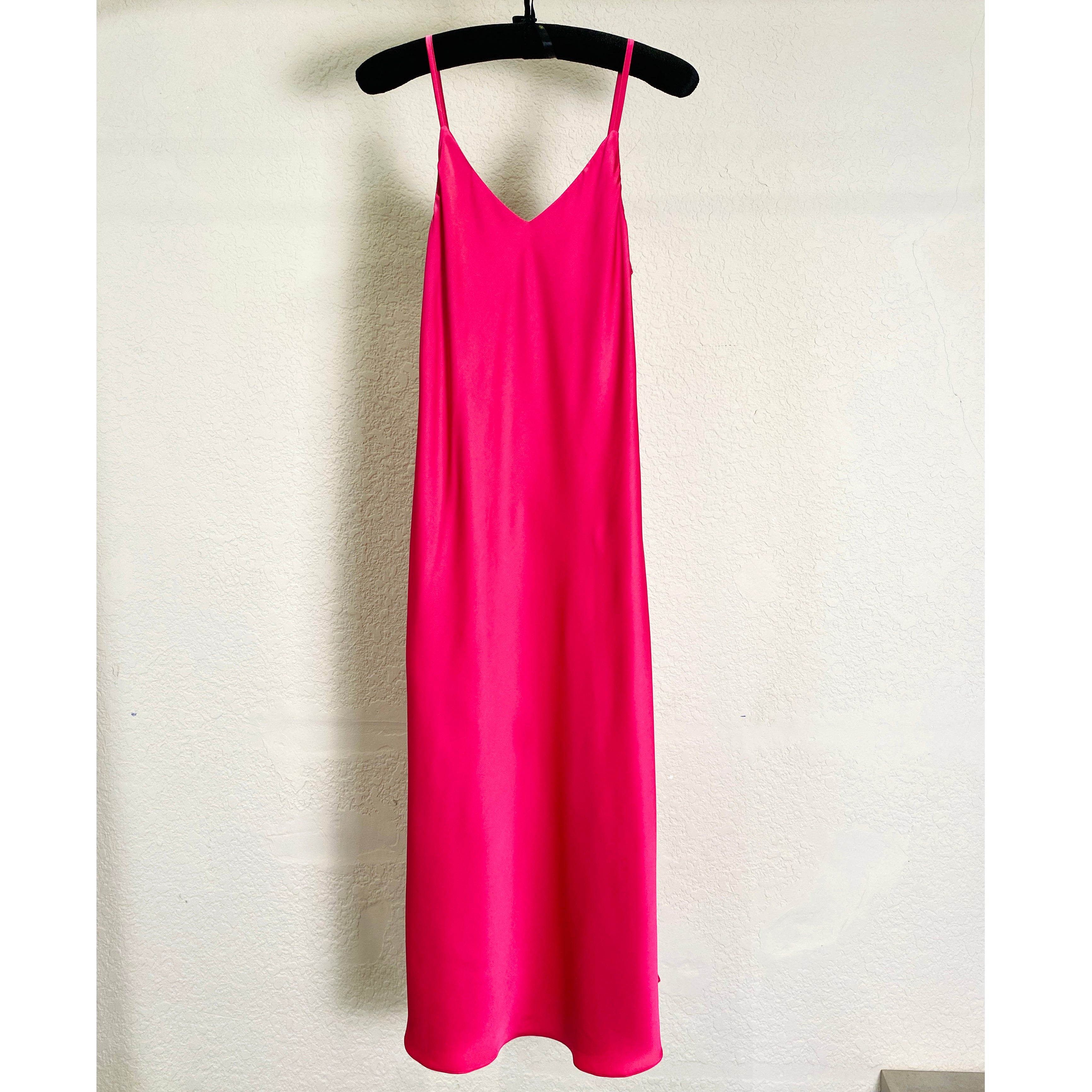 Melanie Silky Satin Maxi Slip Dress, Women Summer Cami Dress, Bridesmaid Outfit