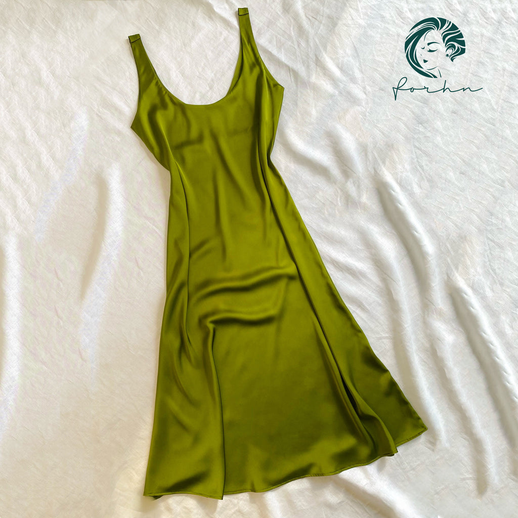 Eudora Midi Slip Dress, Scoop Neck, Bridal Party Dress