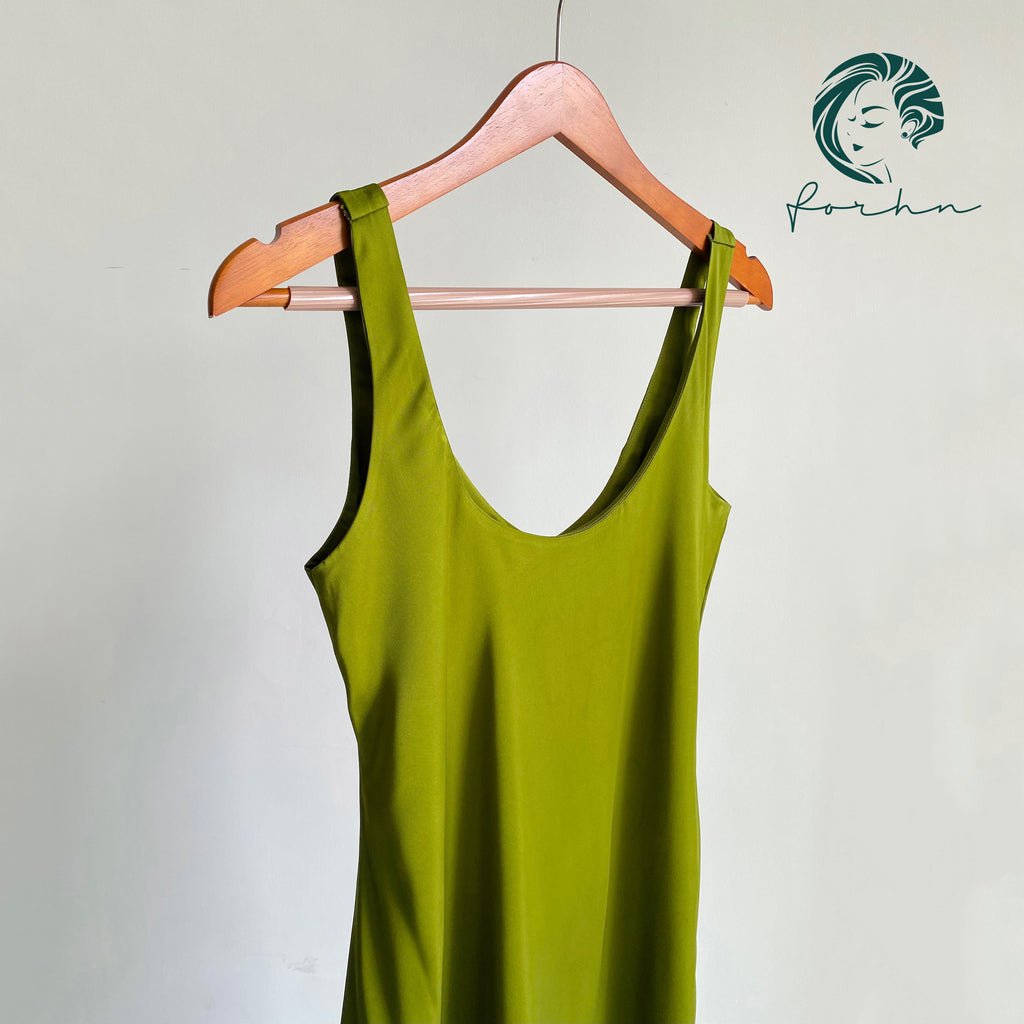 Eudora Midi Slip Dress, Scoop Neck, Bridal Party Dress
