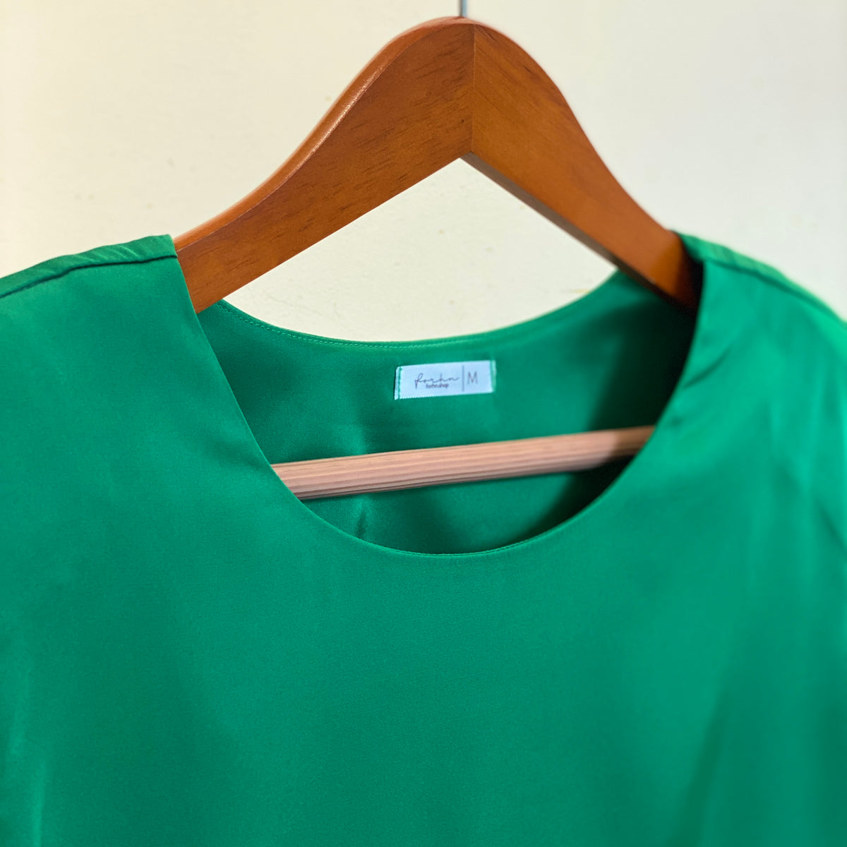 Round-Neck Top, Satin Blouse, Office Outfit, Candice