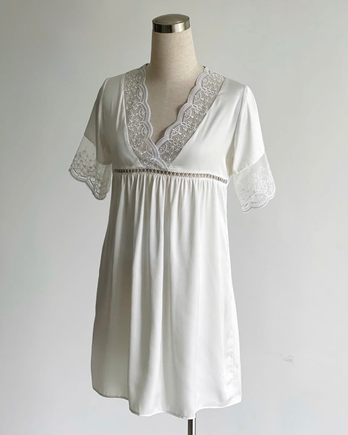 Mila Satin Lace Slip Dress, Women’s Slip Dress, Romantic Nightdress