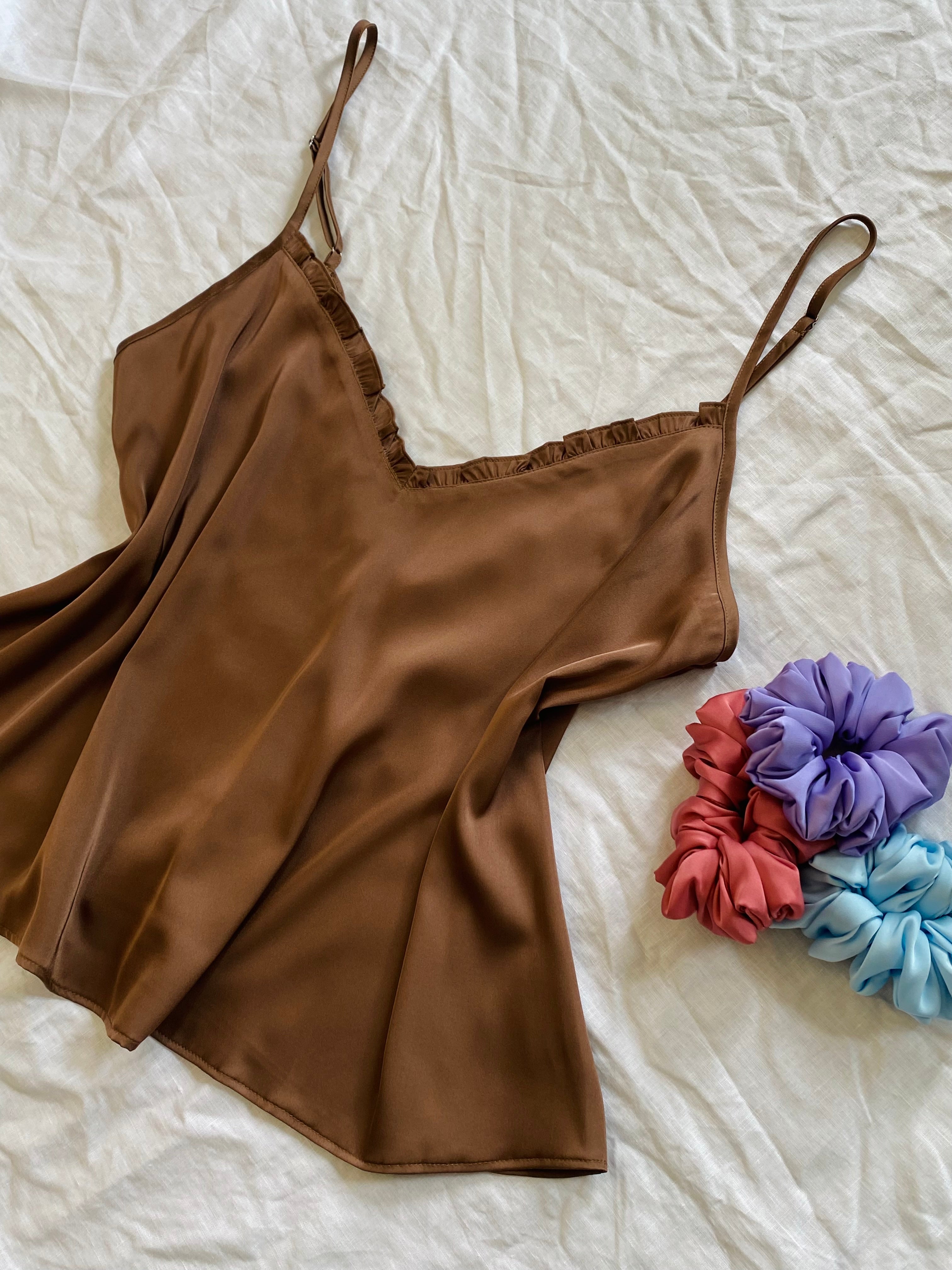 Satin Cami Long Pants Set Women, Bridal Sleepwear, Loungewear Pajama Set MixJulie