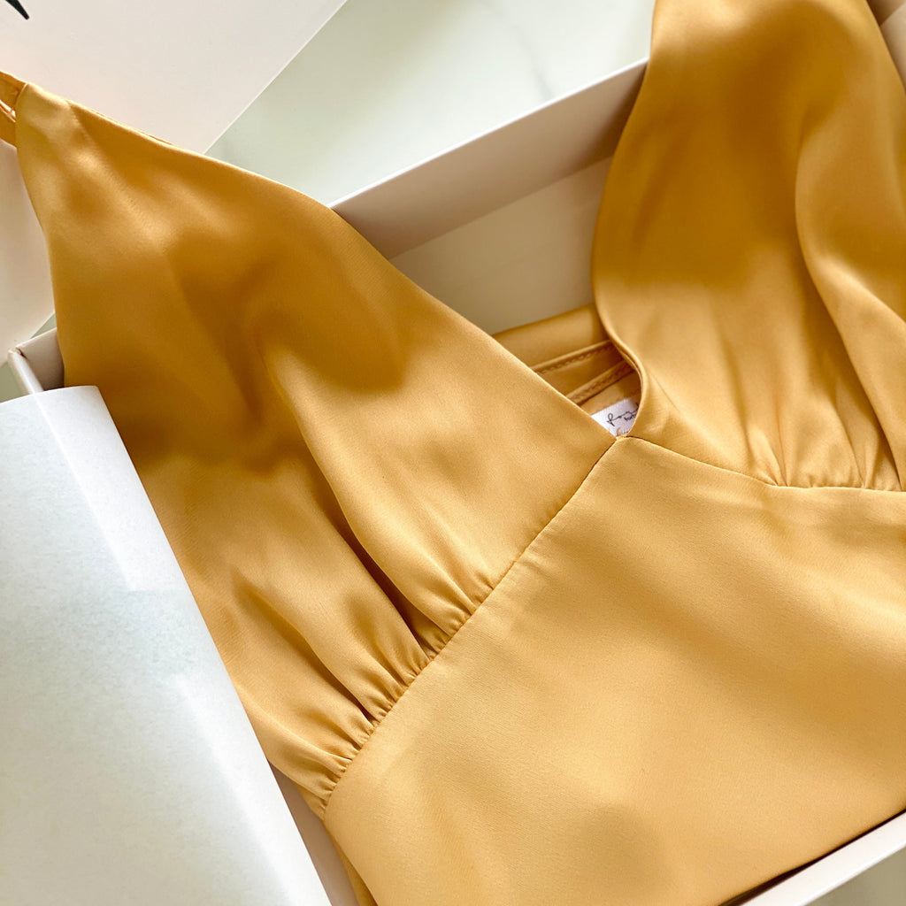 Romantic Satin Slip Dress & Robe  - RobeCup01