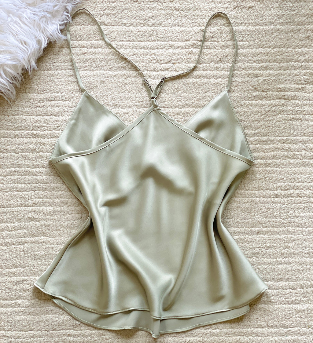 Layla Set, Satin Cami - Shorts, Backless Cross-Strap Lounge Set