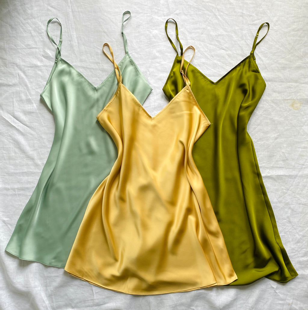 Joie Satin Slip Dress Cami Nightgown Silky Sleepwear