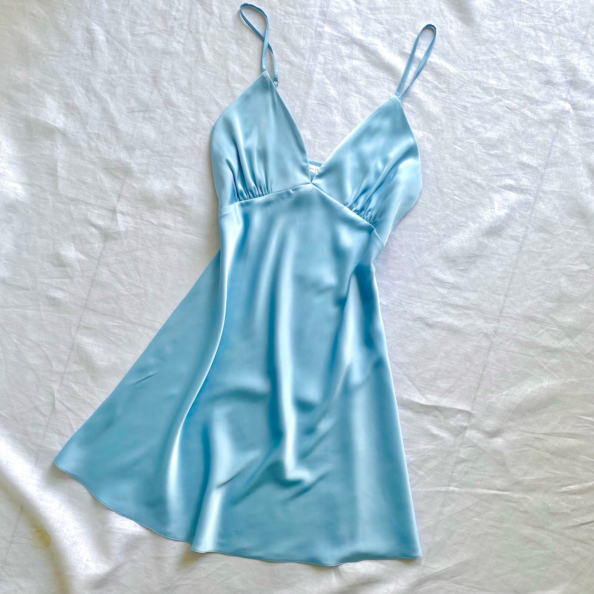 Purple Satin Slip Dress Women's Sleepwear Cami Nightgown Kevacup1