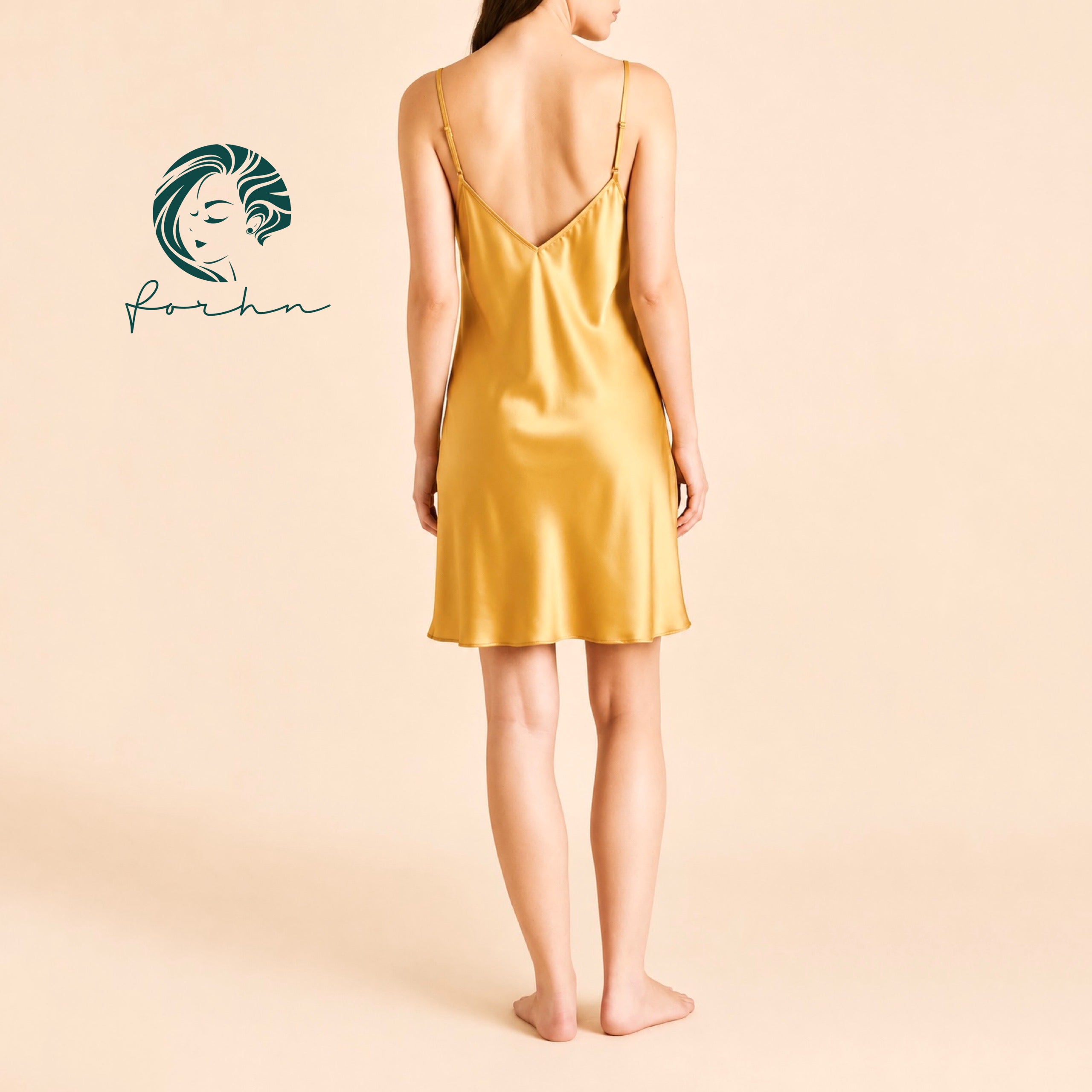 Hot Pink Summer Slip Dress Custom Color Satin Sleepwear Gift For Her Joie