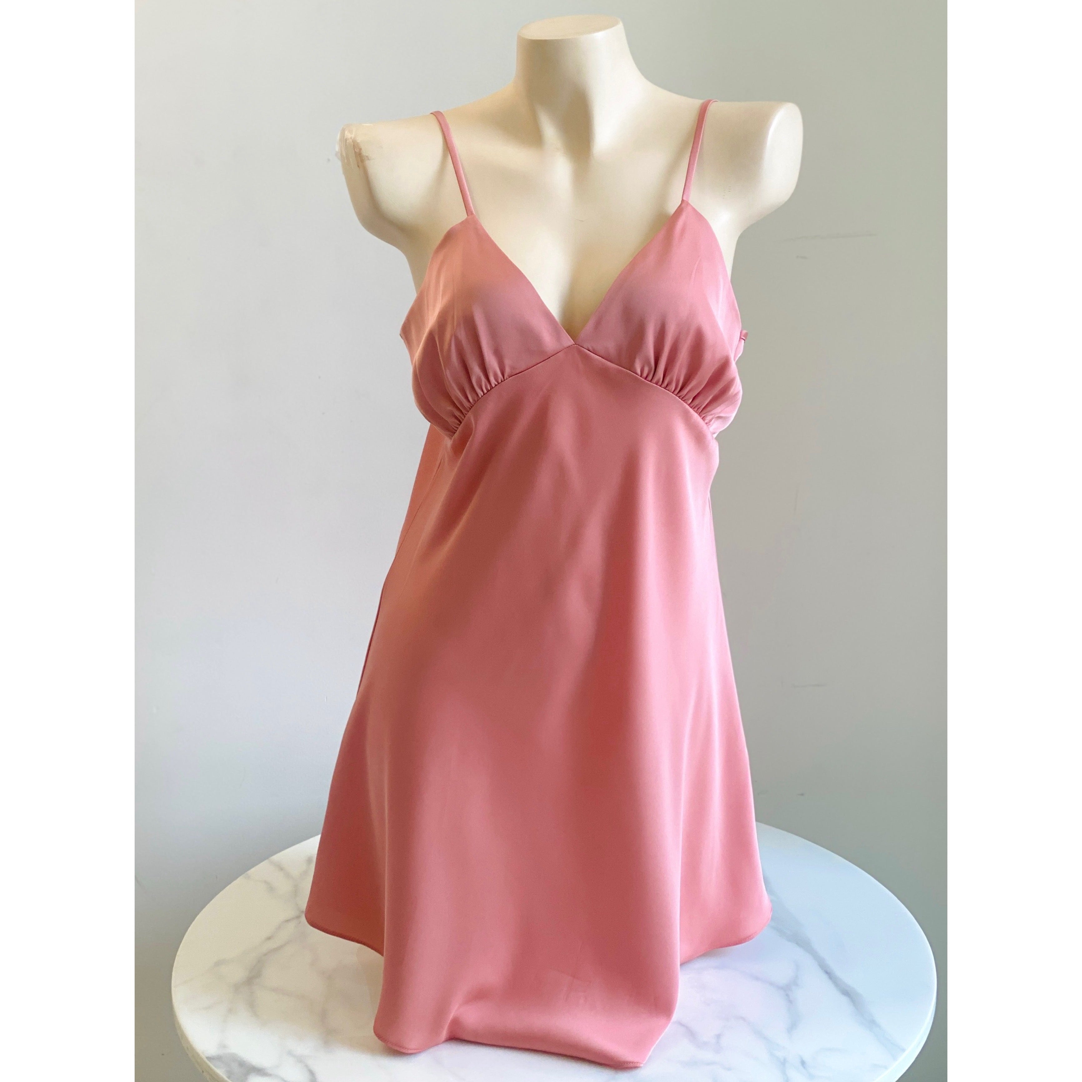 Satin Slip Dress Women's Sleepwear Bridesmaid Nightgown Kevacup1