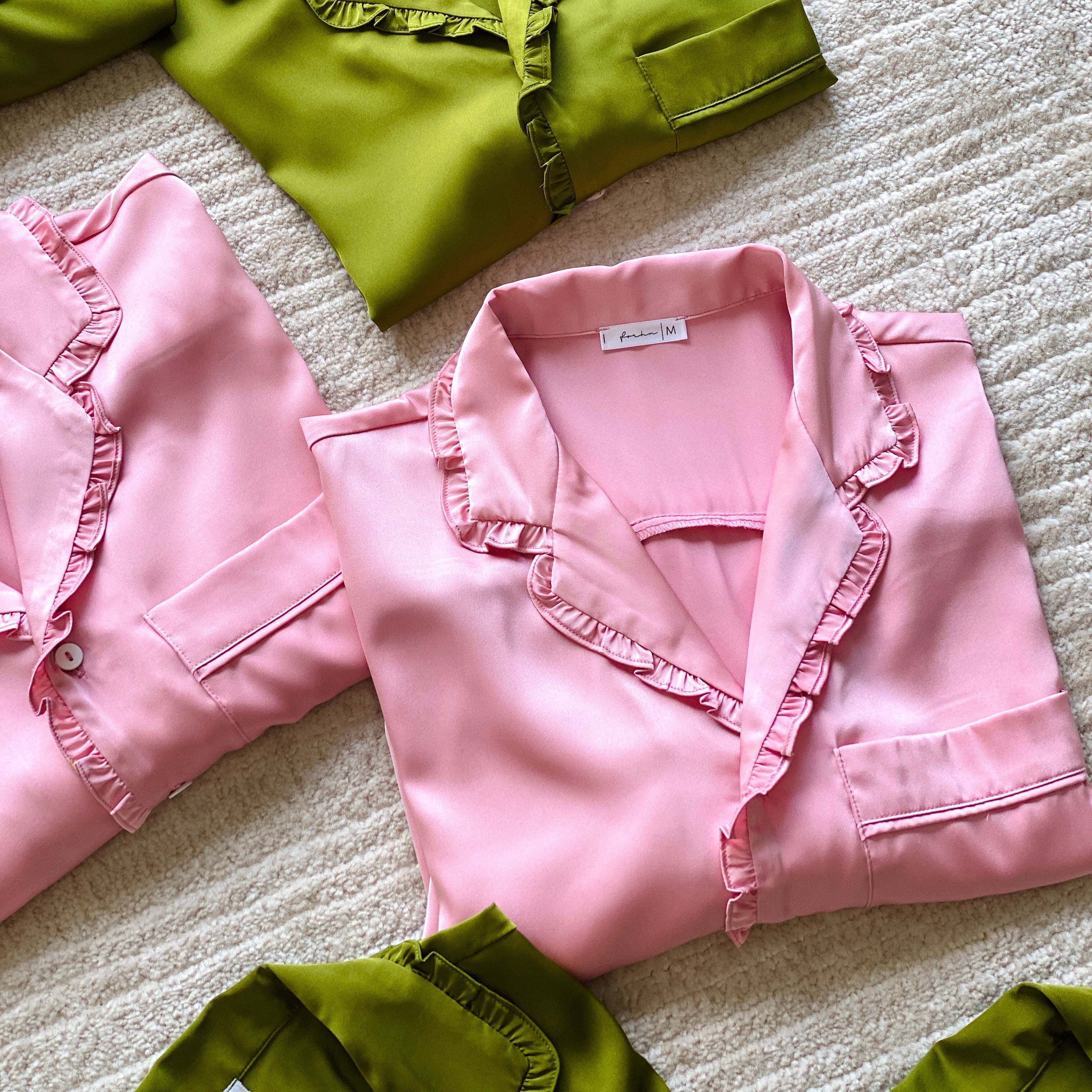 Long Sleeve Satin Pajama Set Women's Silky Sleepwear, Elegant Lounge Set, Juli PJ